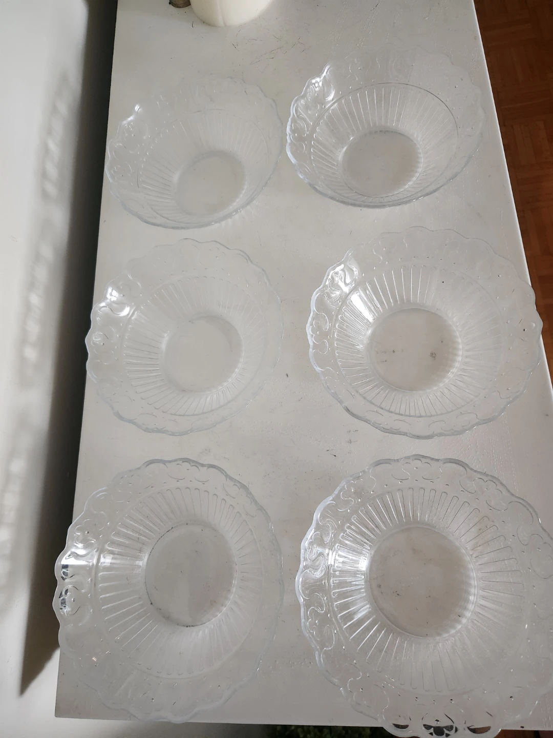 Set of 6 Vintage-Style Clear Glass Bowls🏈