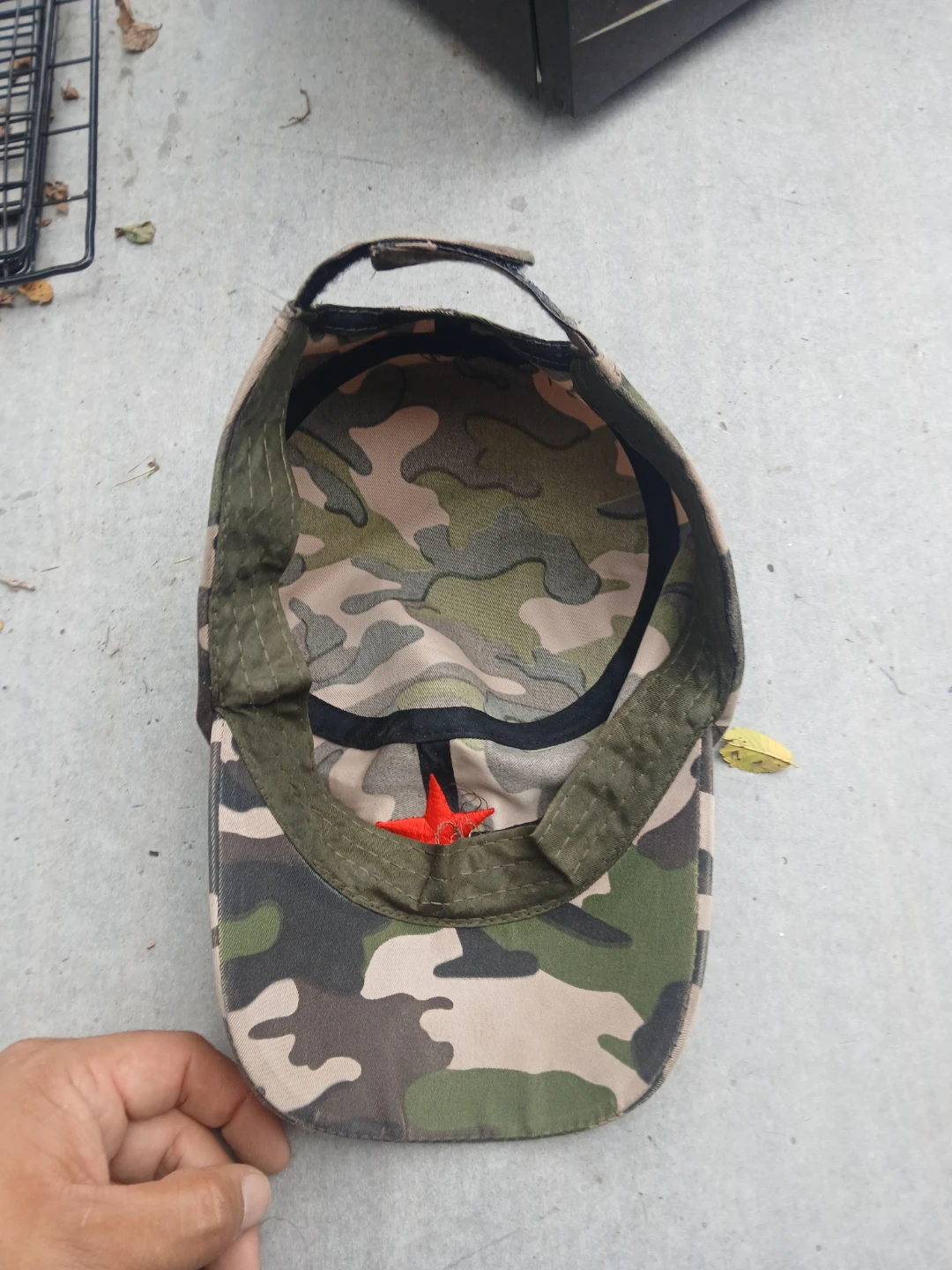 Camo Army Style Cap with Red Star - photo 3