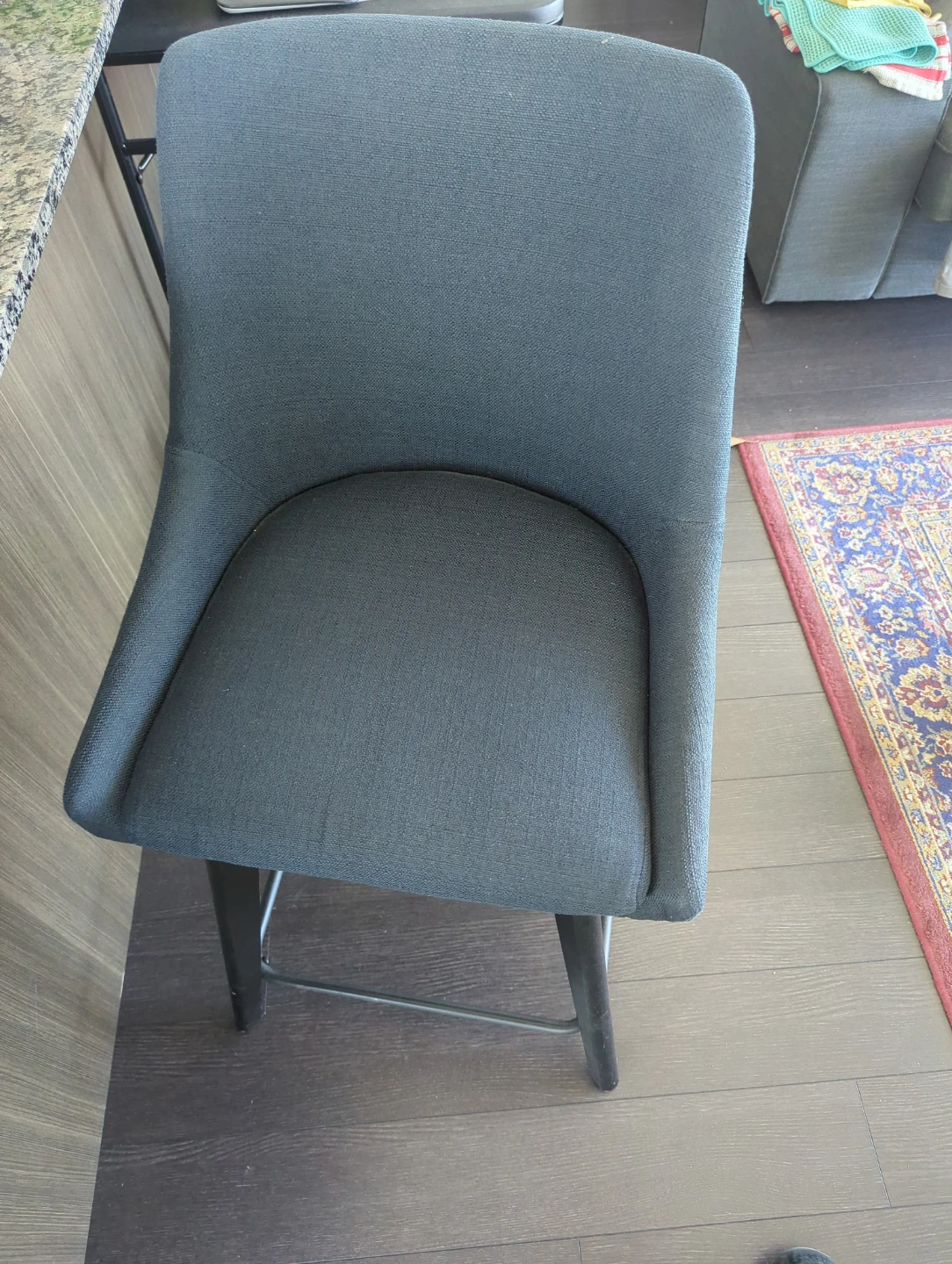 Grey Fabric Bar Stools - photo 4