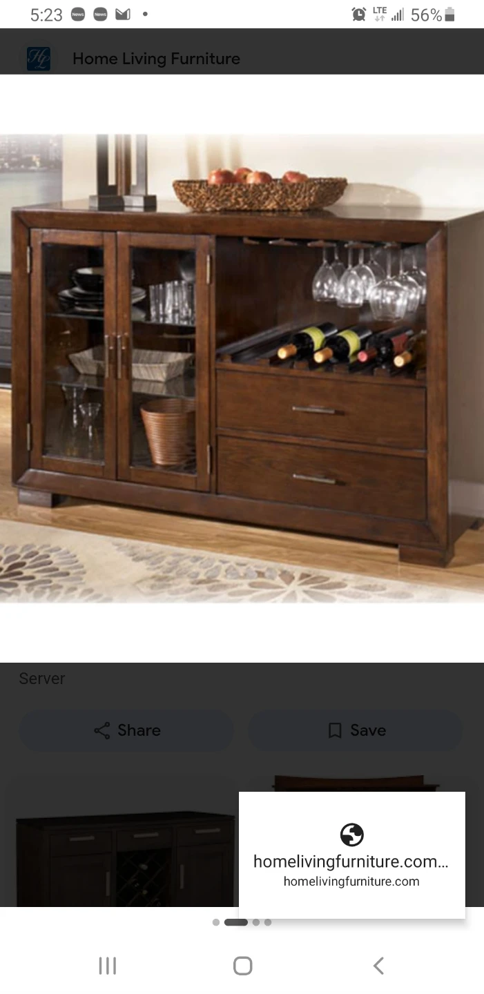 Dark-coloured Wood Console / Cabinet/buffet