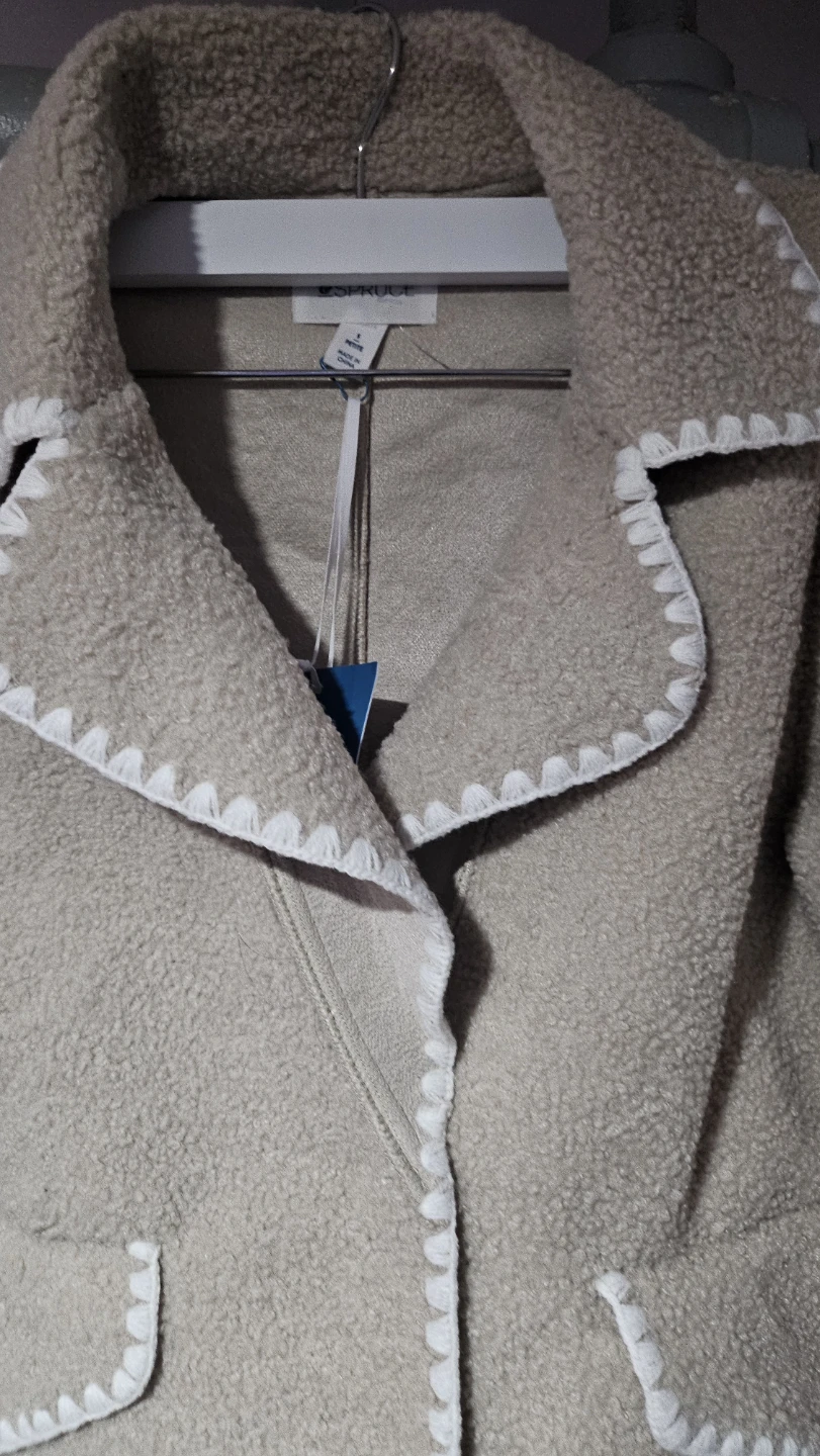 Market & Spruce Beige Sherpa Jacket, Petite S - photo 2