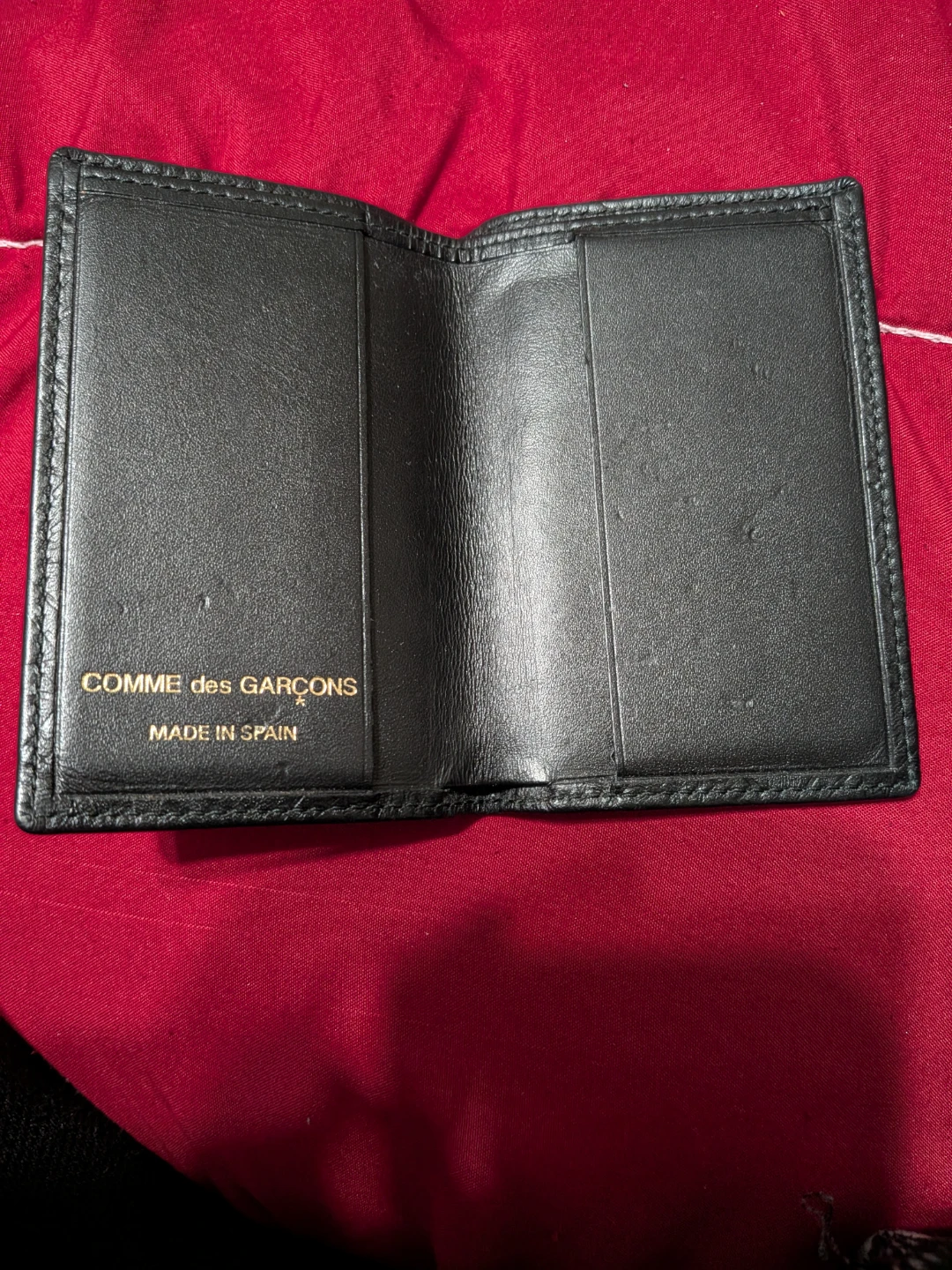 Comme des Garçons Black Leather Card Holder