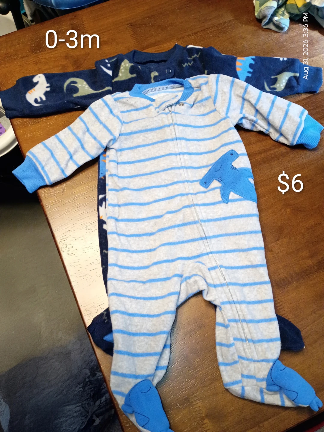 Assorted Baby Onesies and Sleepers 0-3M - photo 3
