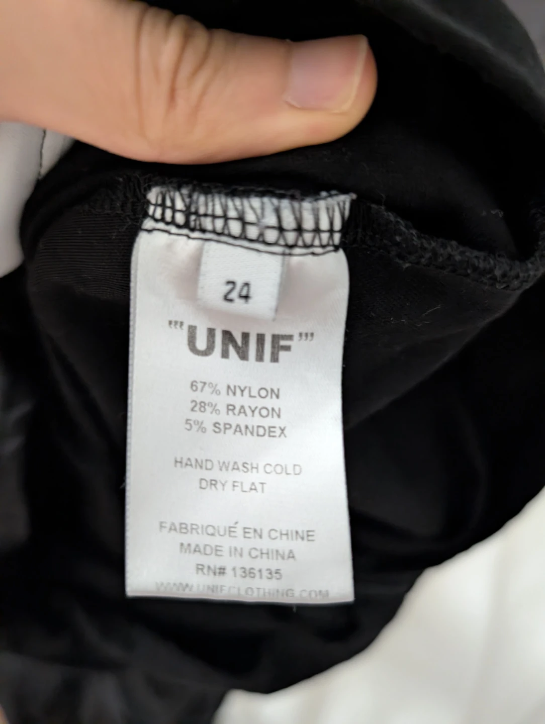 Rare UNIF Black Pants Vintage-Vibe Tailored Pants 24" - photo 3