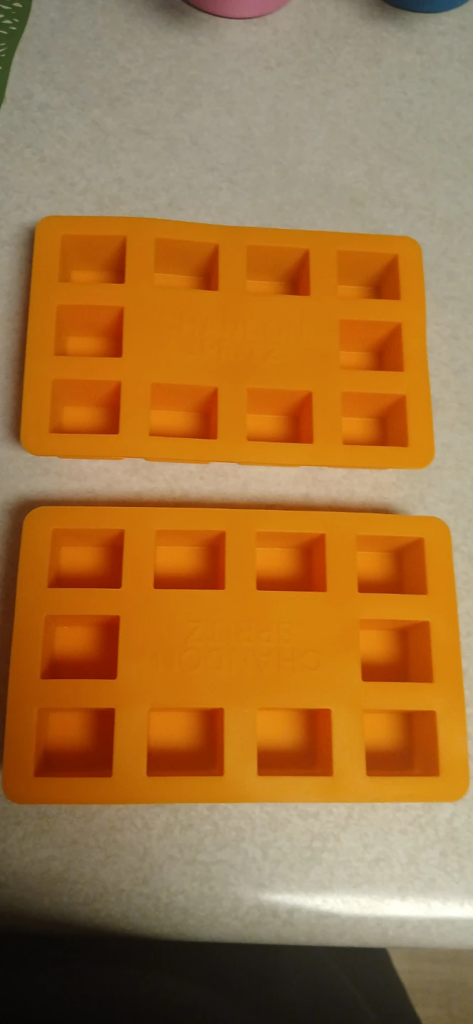 Orange Silicone Ice Cube Trays