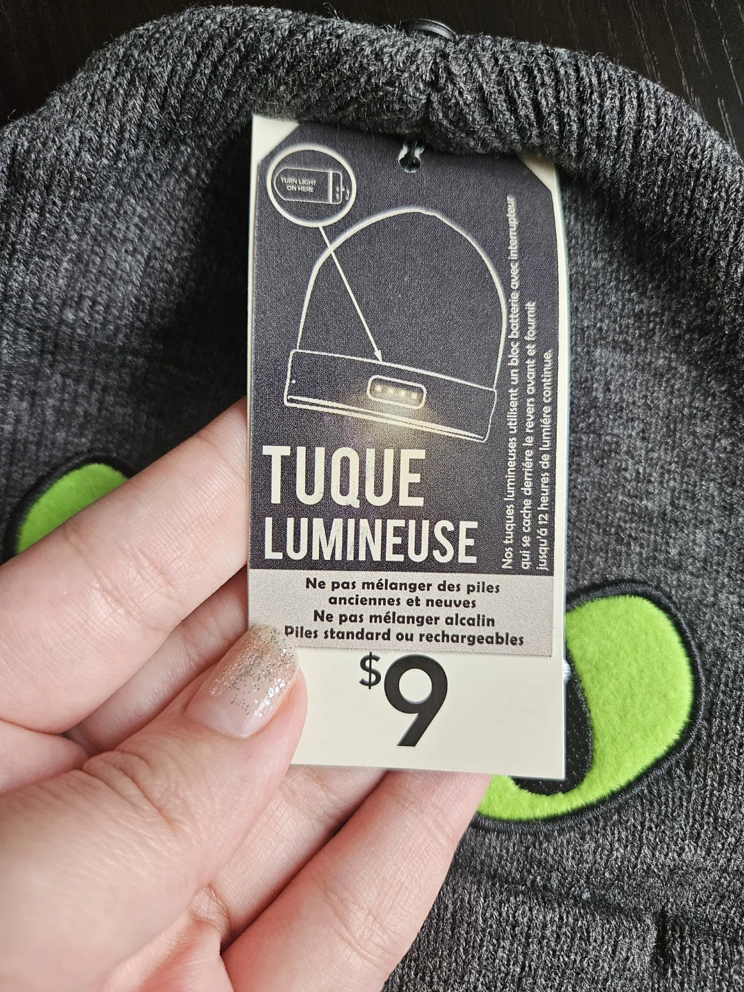 Light-Up Toque with Green Eyes (2/3T New with Tags) - photo 2