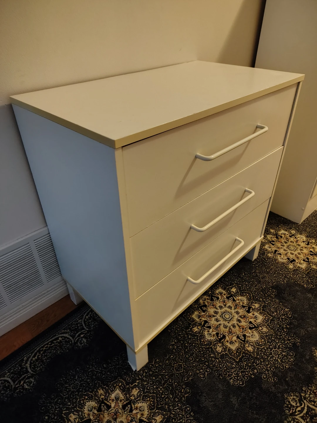 White 3-Drawer Dresser - photo 3
