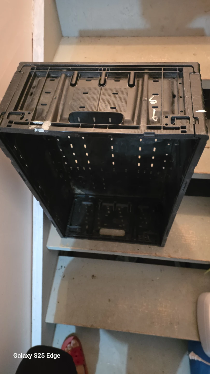 Black Plastic Storage Crate - photo 2
