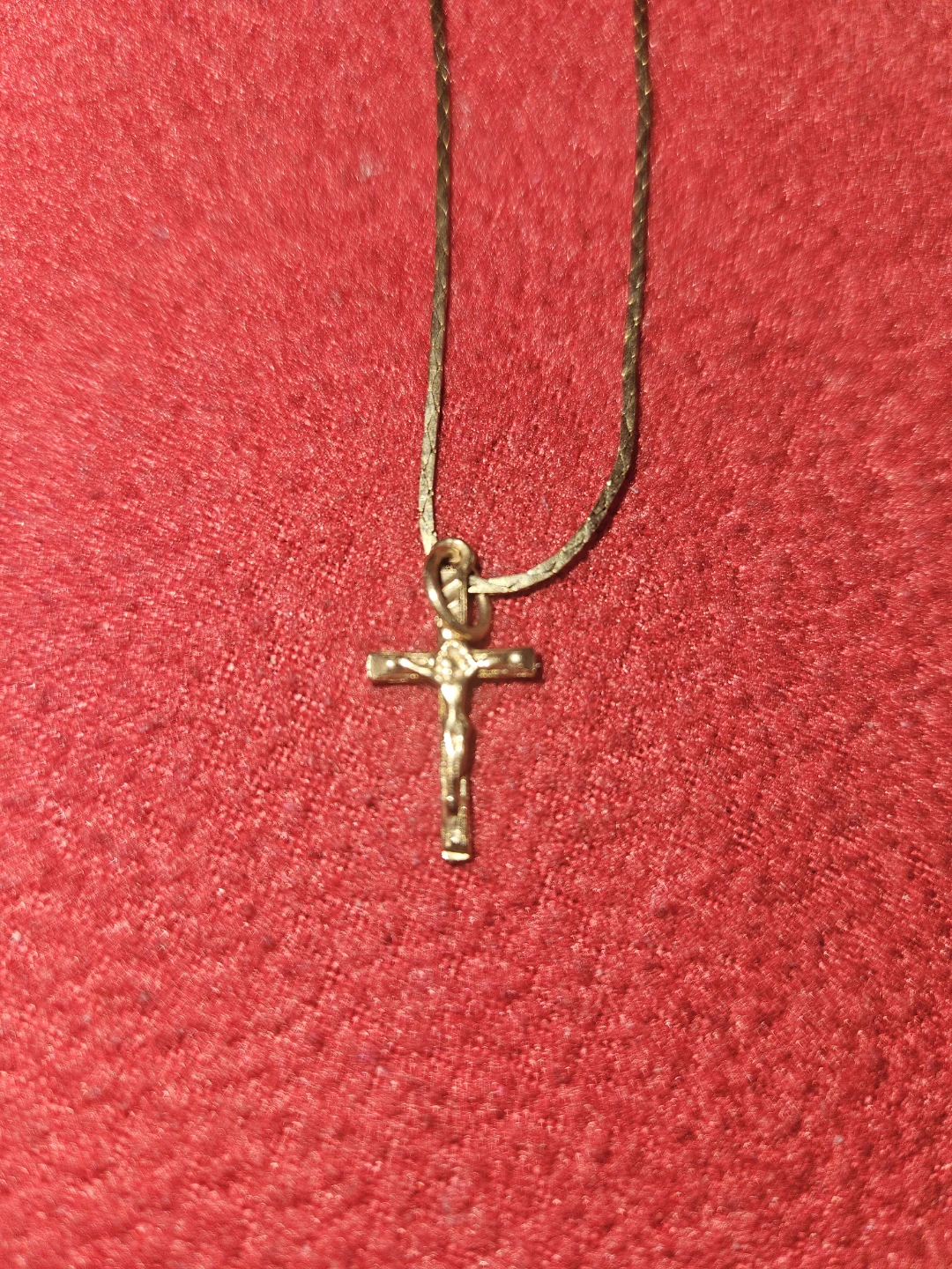 10K Gold Necklace, cross pendant - photo 2