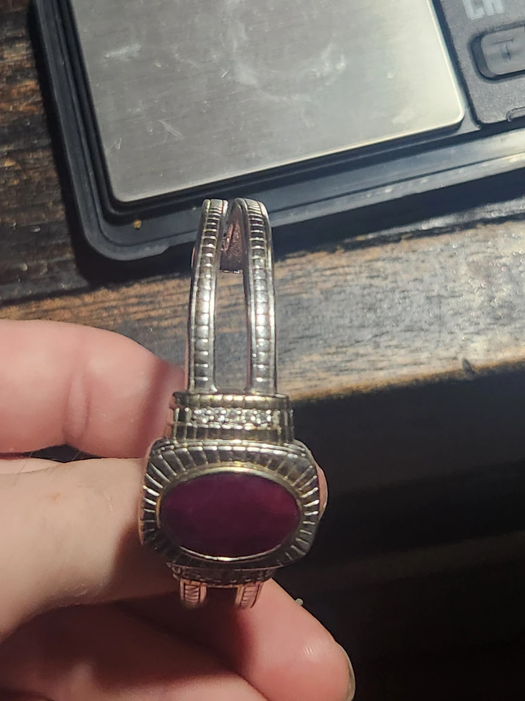 NF 925 Thailand Sterling Silver Ruby Bracelet - photo 4