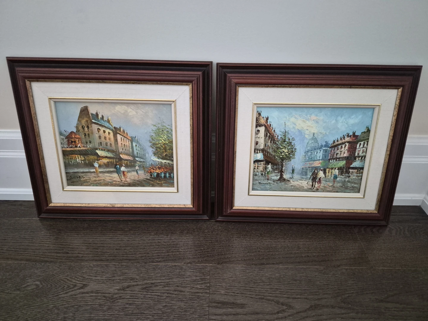 Burnett Framed Painting - Paris Street Scene