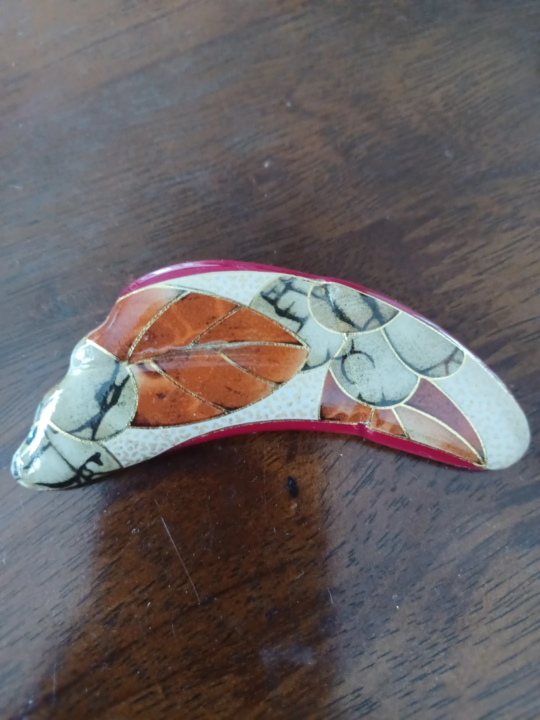 Decorative Enamel Leaf Brooch - photo 2