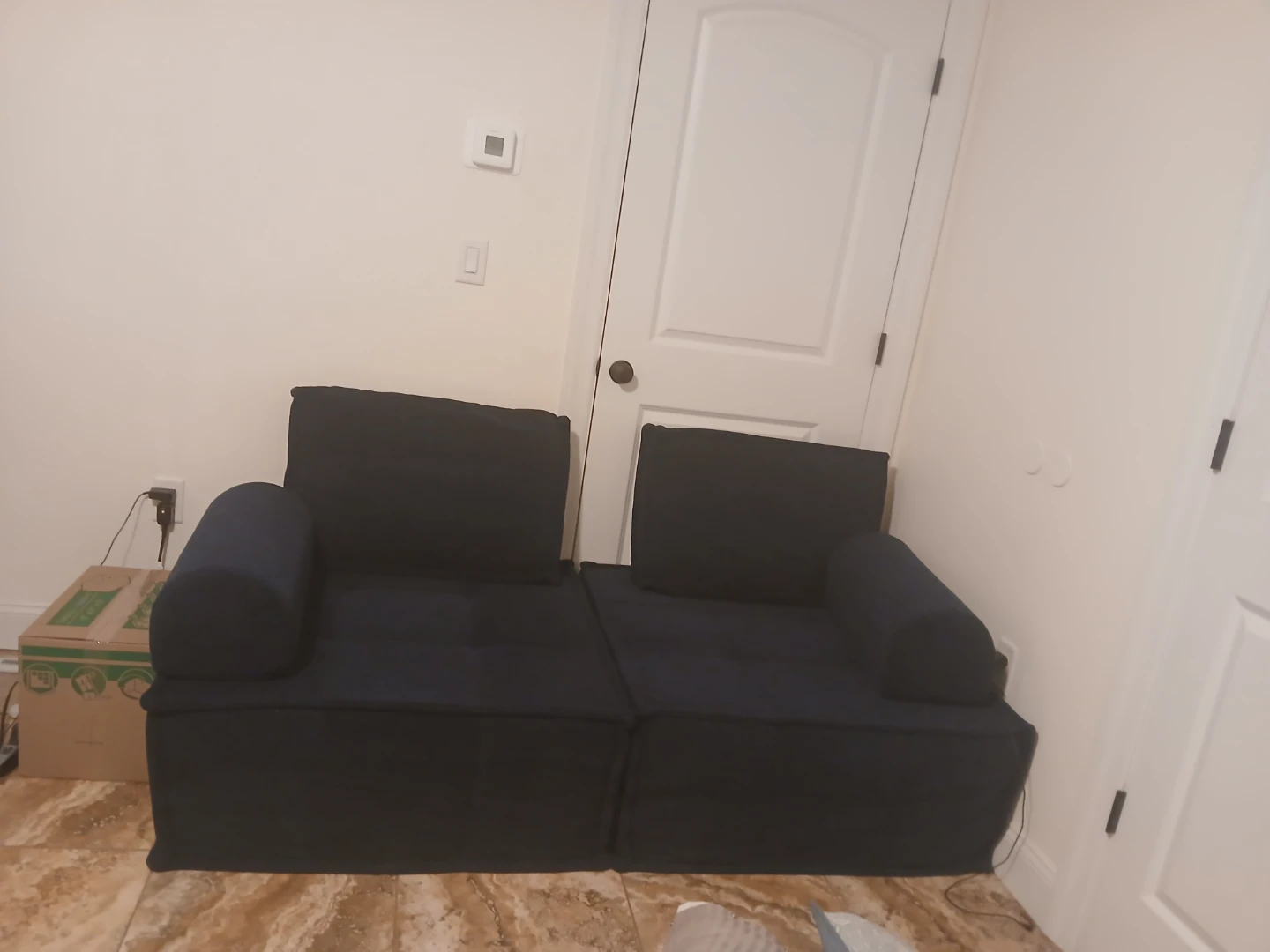 Dark Blue Modular Sofa 소파 - photo 2