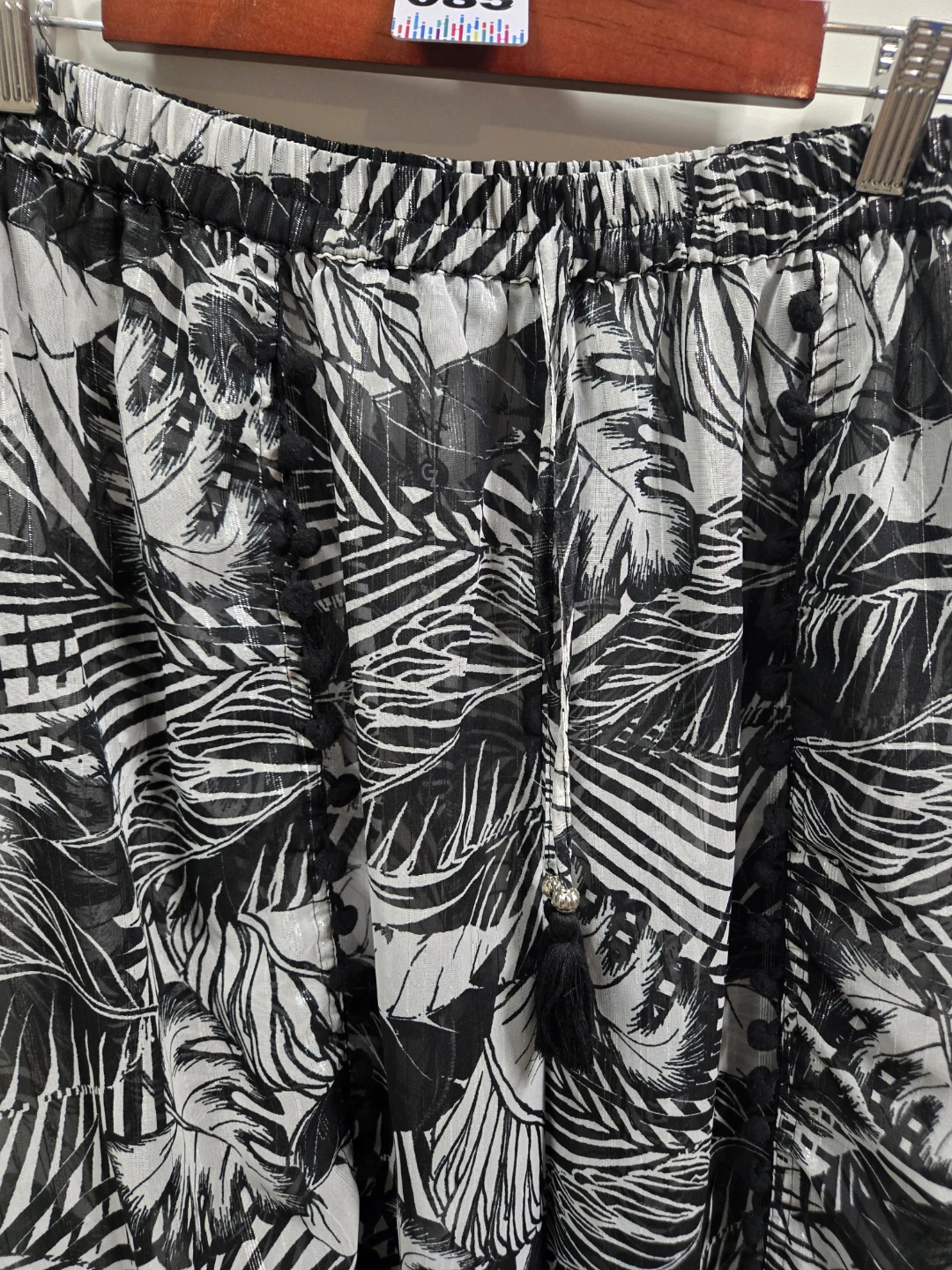 1X Tropical Leaf Print Cover-Up Pants - photo 5