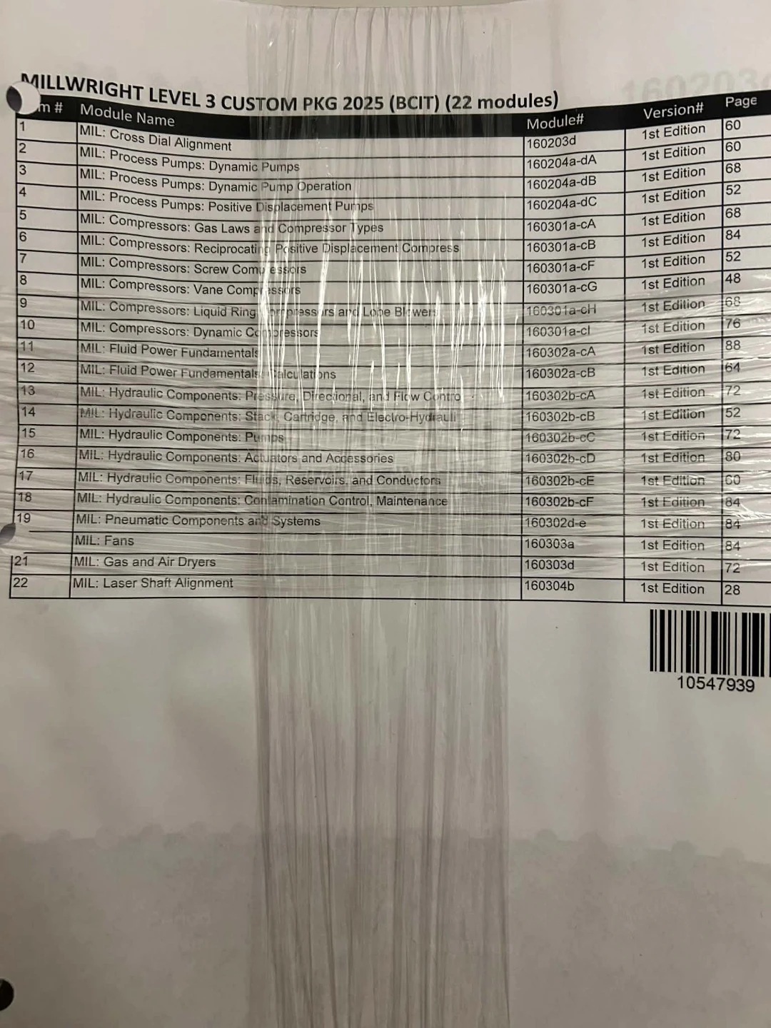 Millwright Level 3 Custom PKG 2025 (22 Modules)