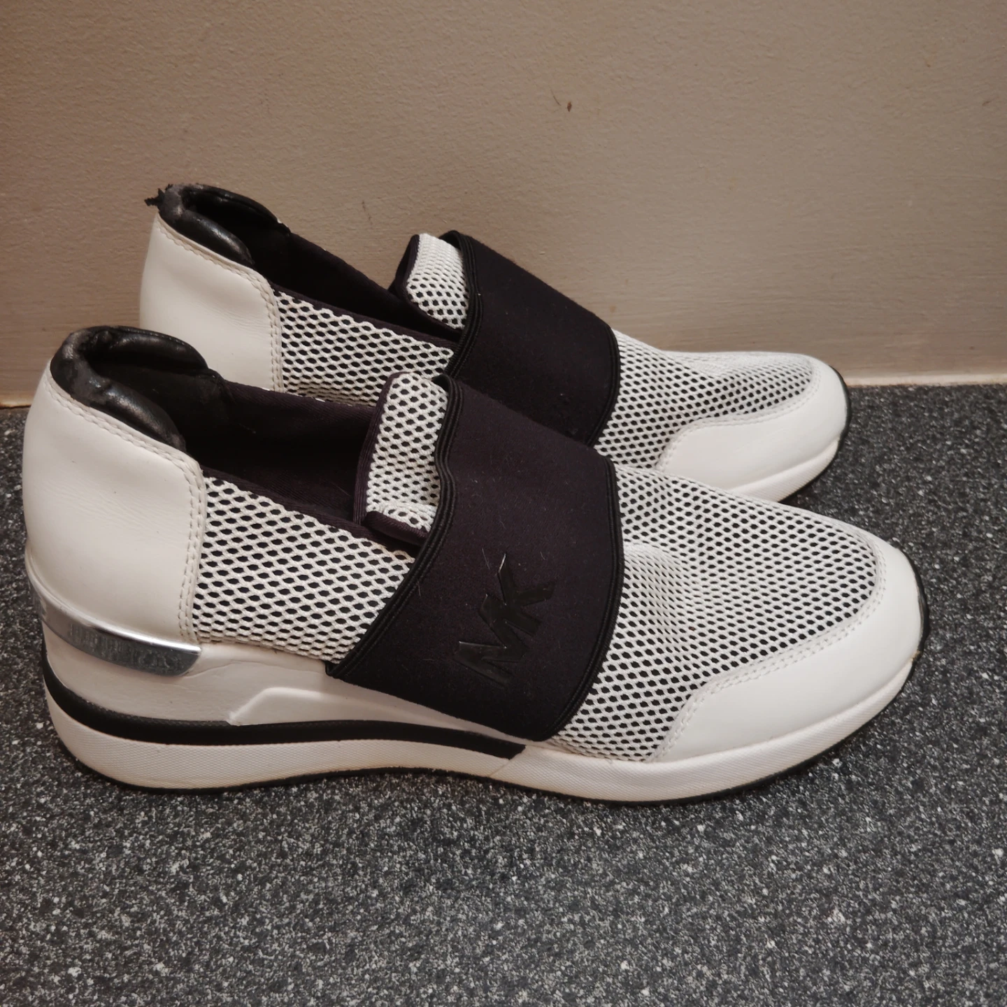 Michael Kors Felix Mesh Wedge Sneakers - Size 8 - photo 3