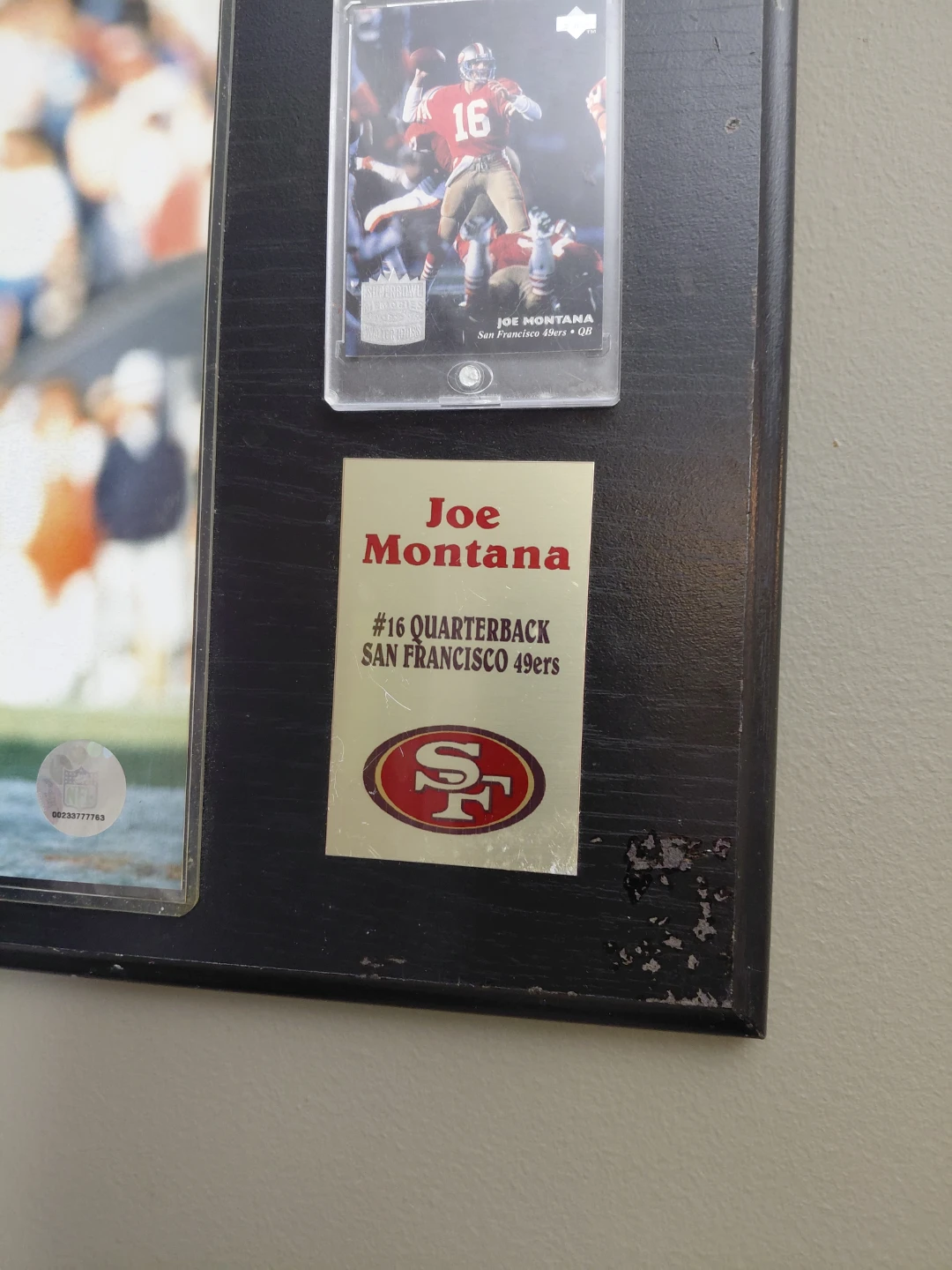 Joe Montana San Francisco 49ers Framed Photo and Card - photo 4