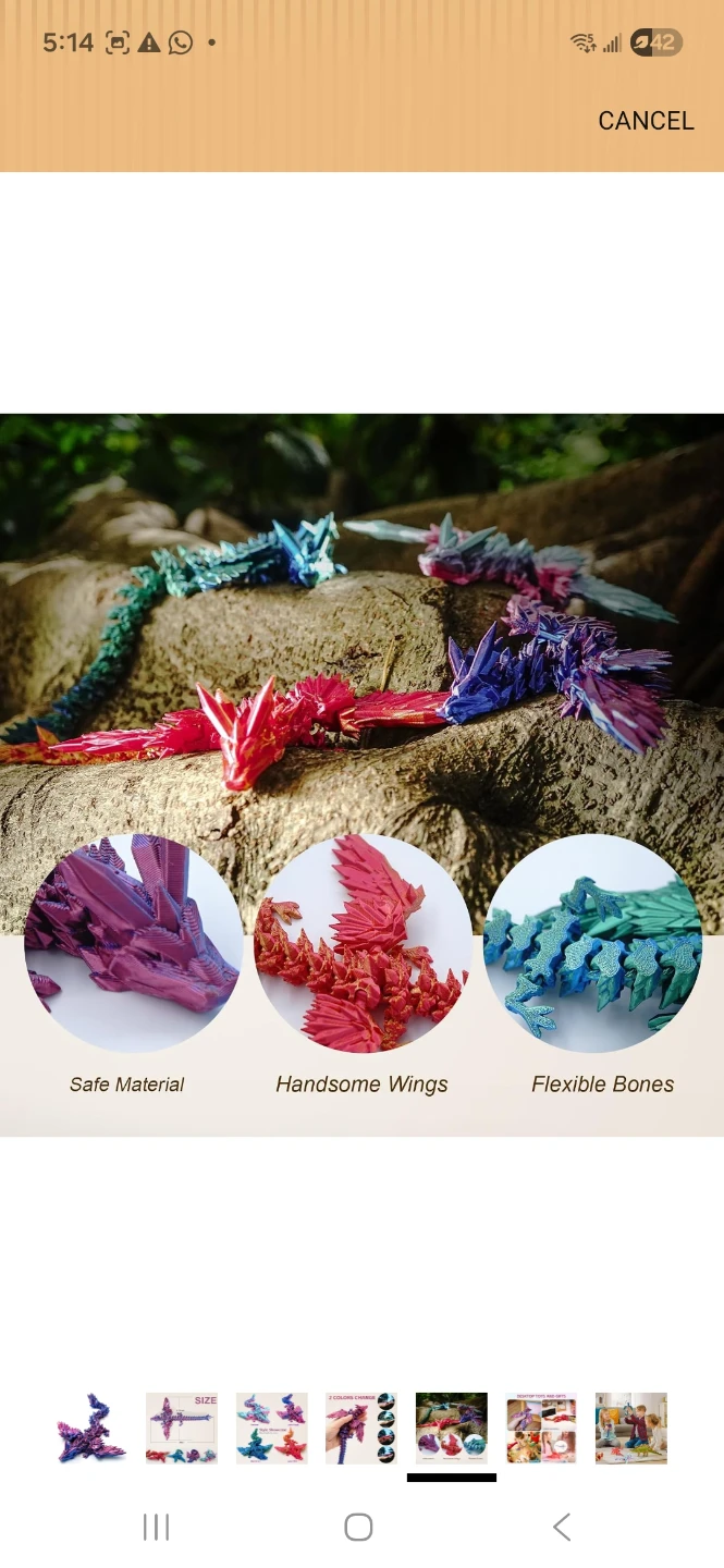 Flexible Articulated Dragons - Set of 4 - photo 2