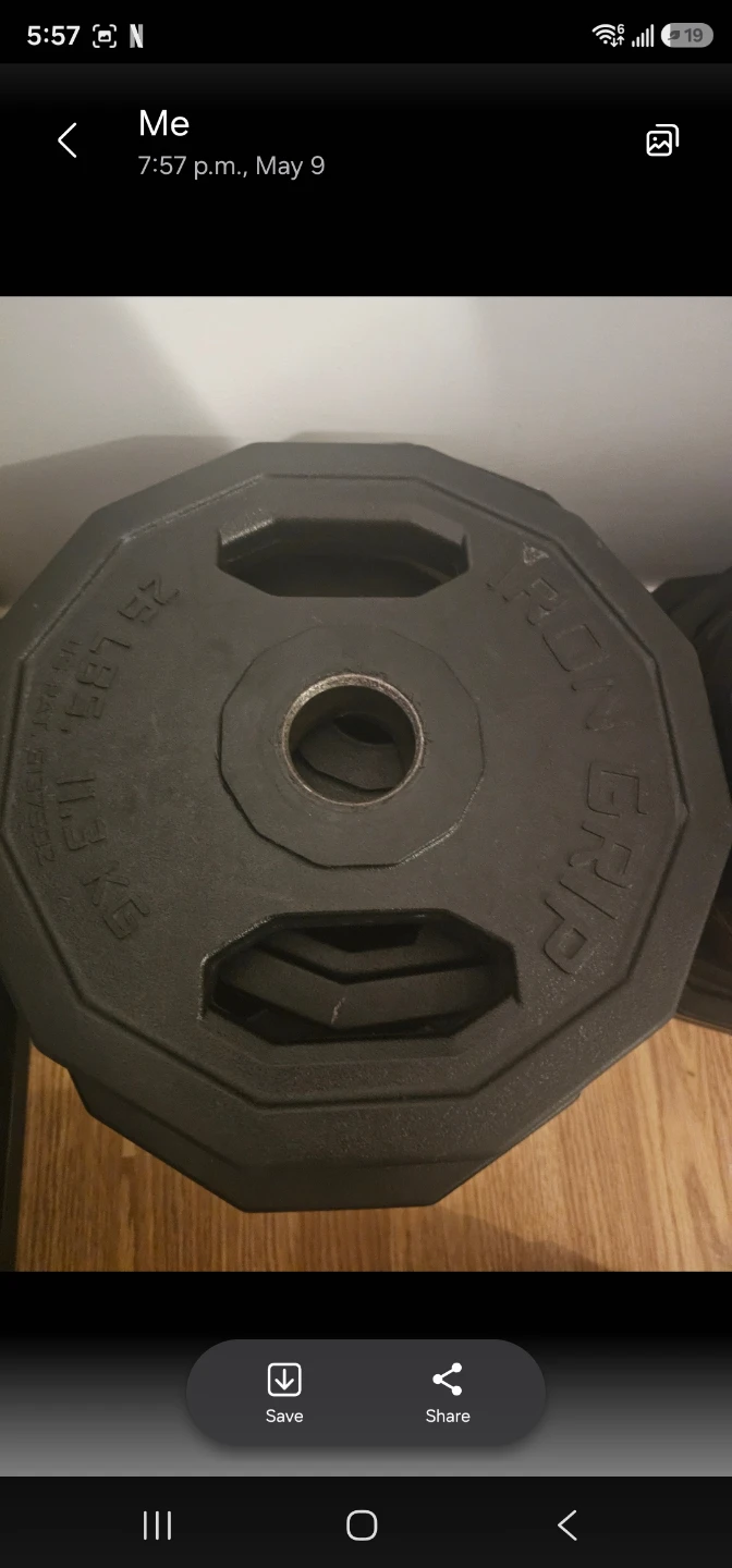 Iron grip plates  45, 25 and 10's - photo 2