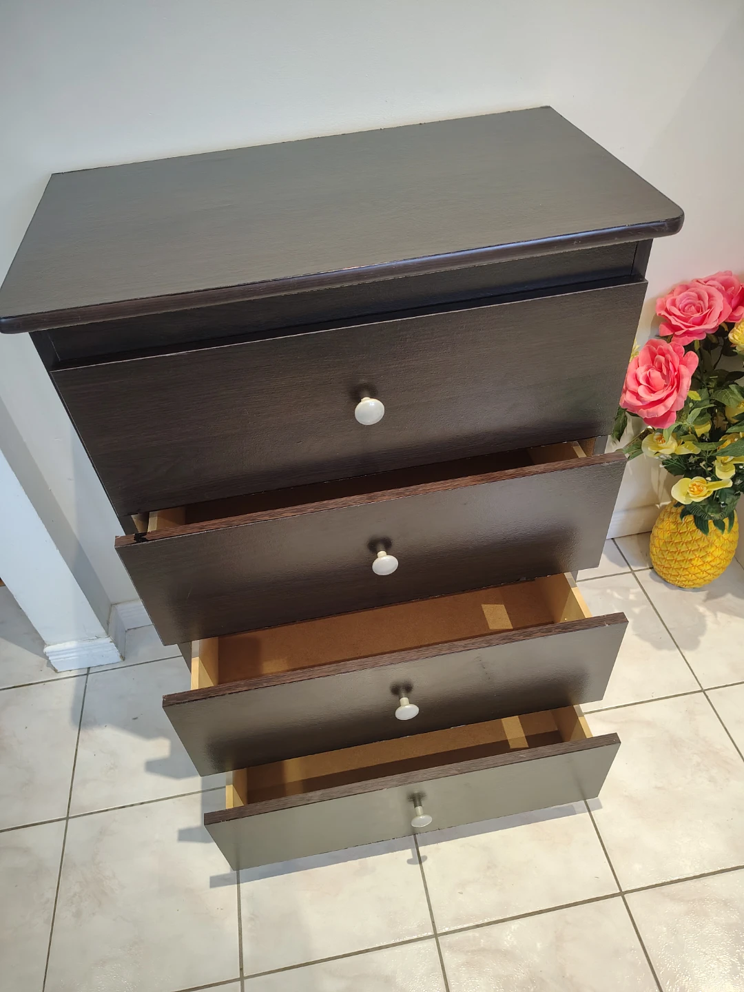 Dark Brown 4-Drawer Dresser - photo 5