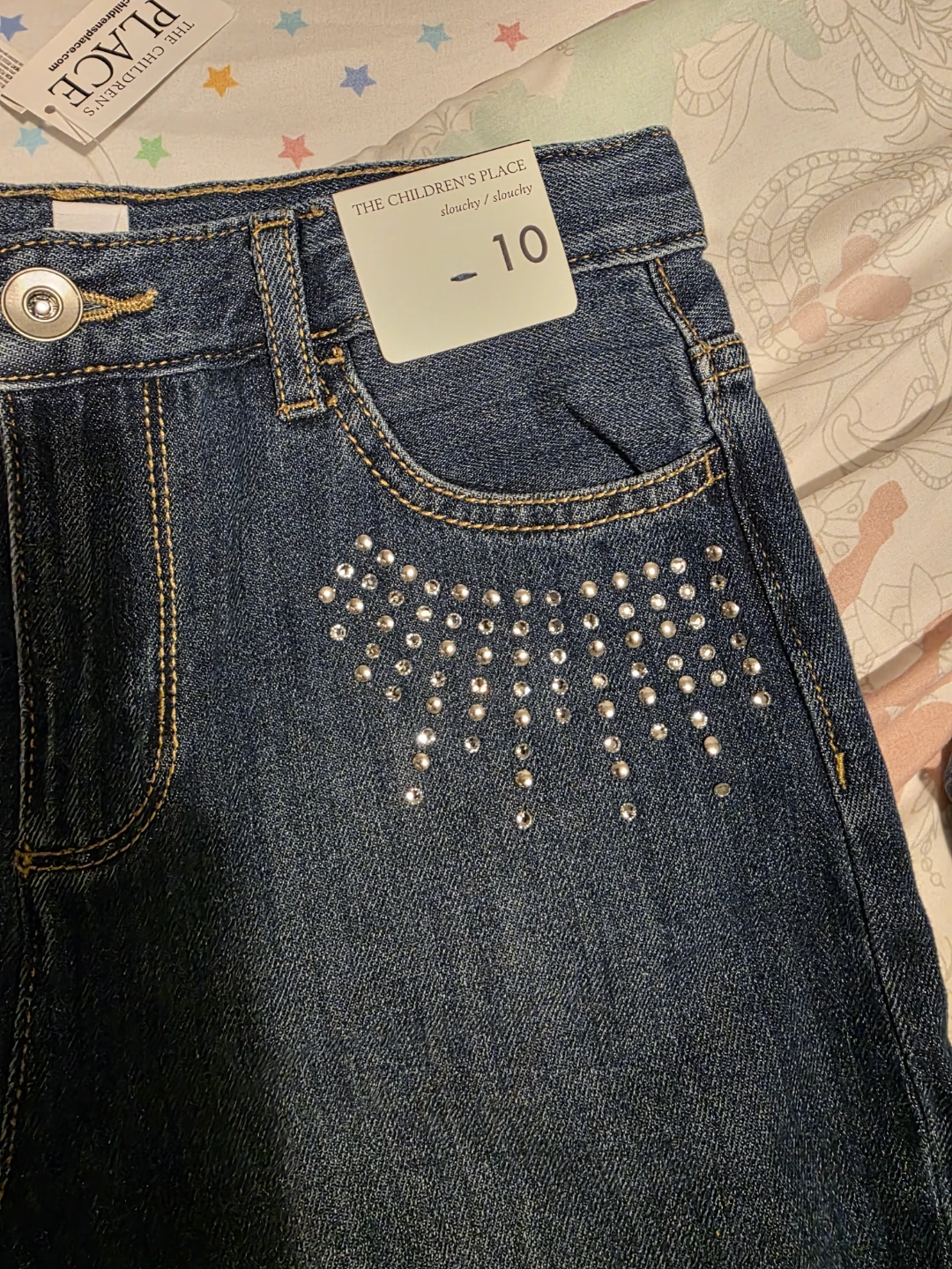 Girls rhinestone jeans - photo 2