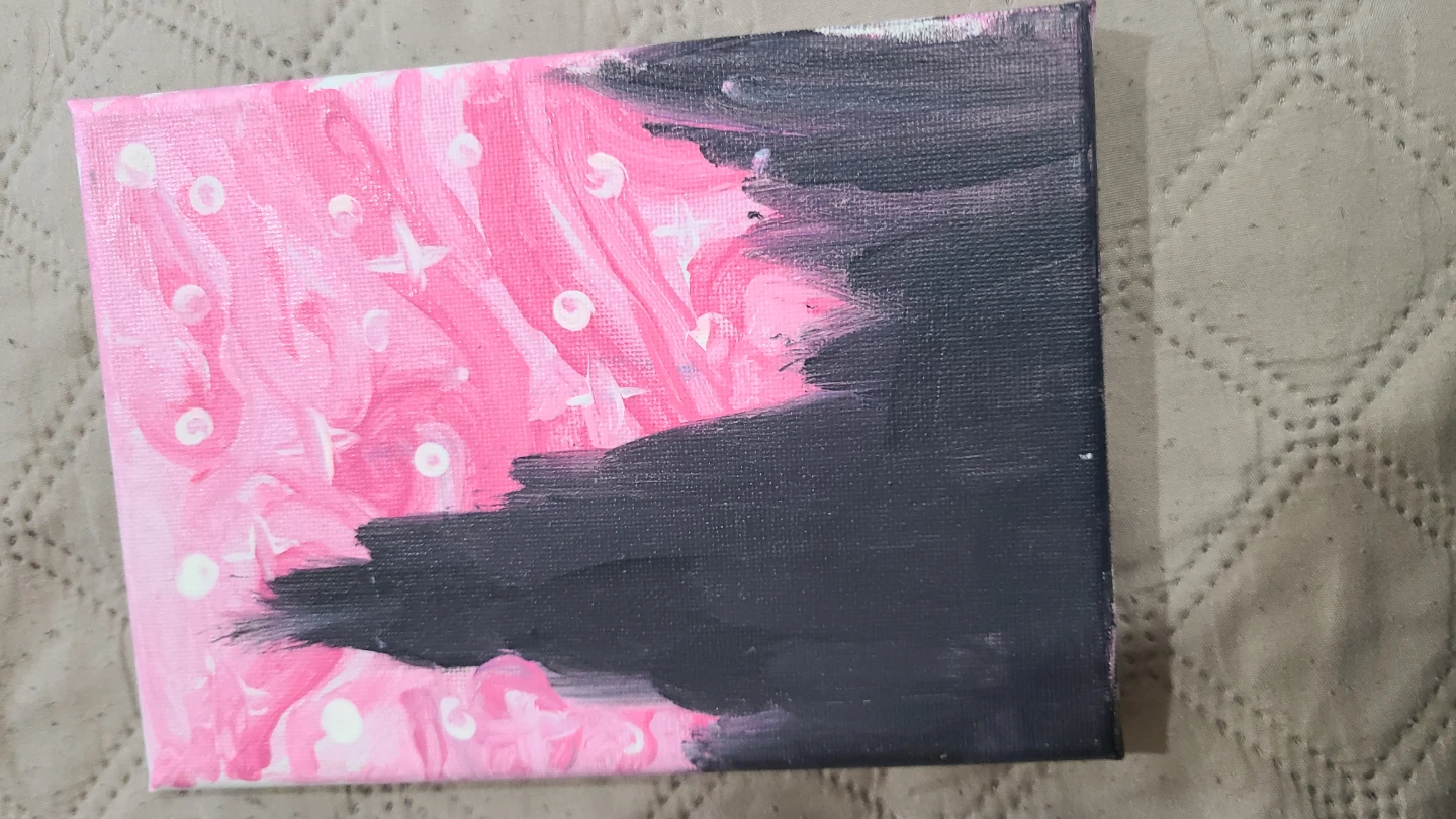 Small hand-painted canvas art