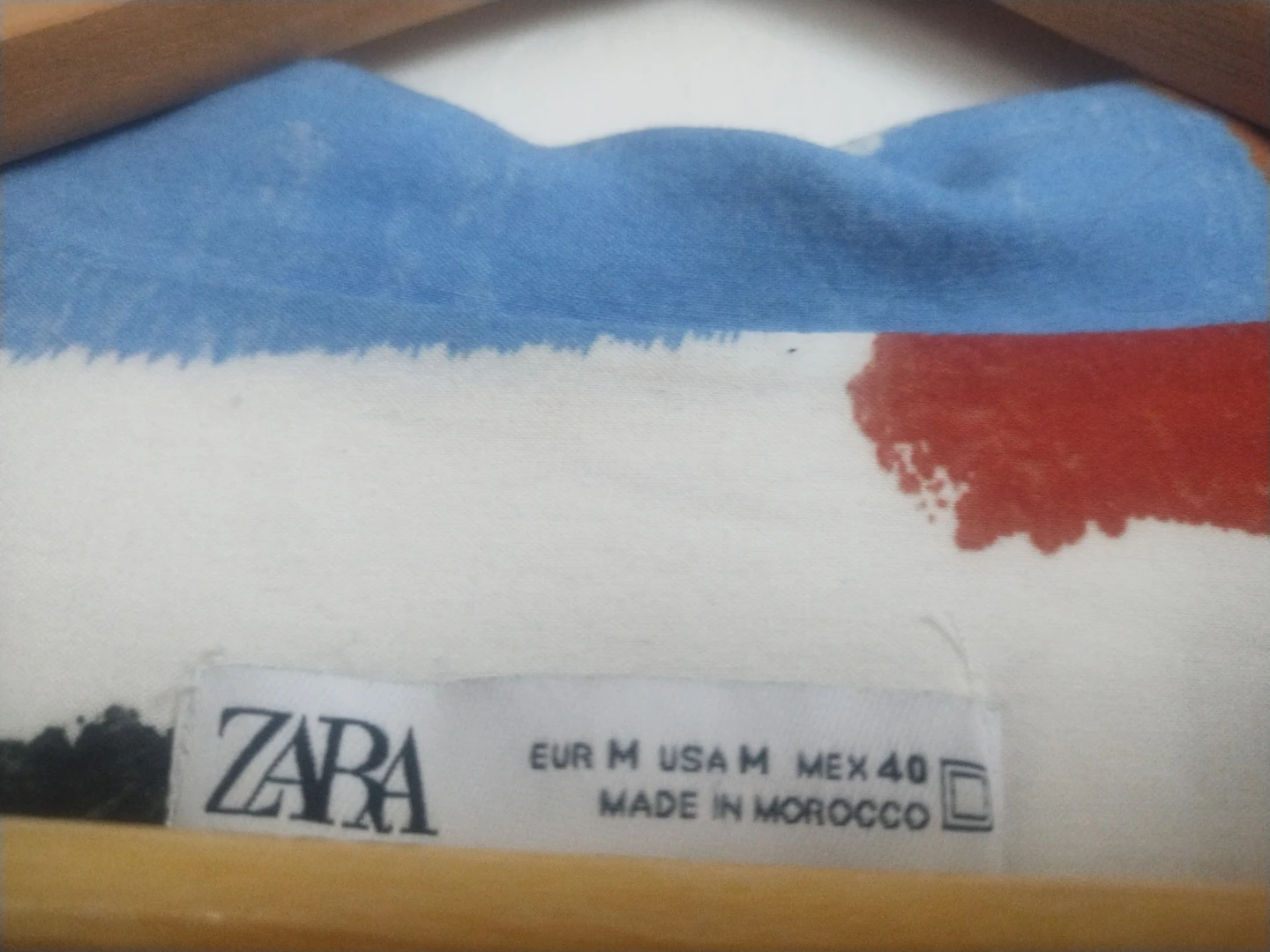 ZARA Abstract Print Short Sleeve Button-Up Shirt - photo 2