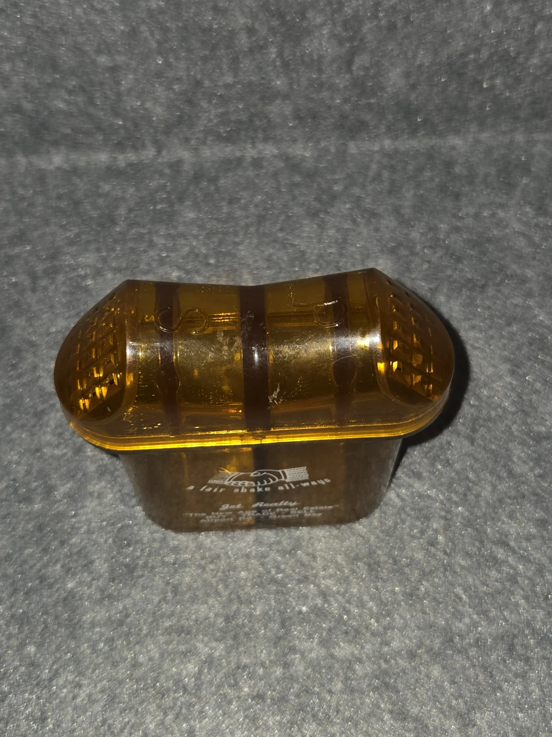 Vintage Amber Plastic Jet Realty  salt and pepper shakers - photo 2