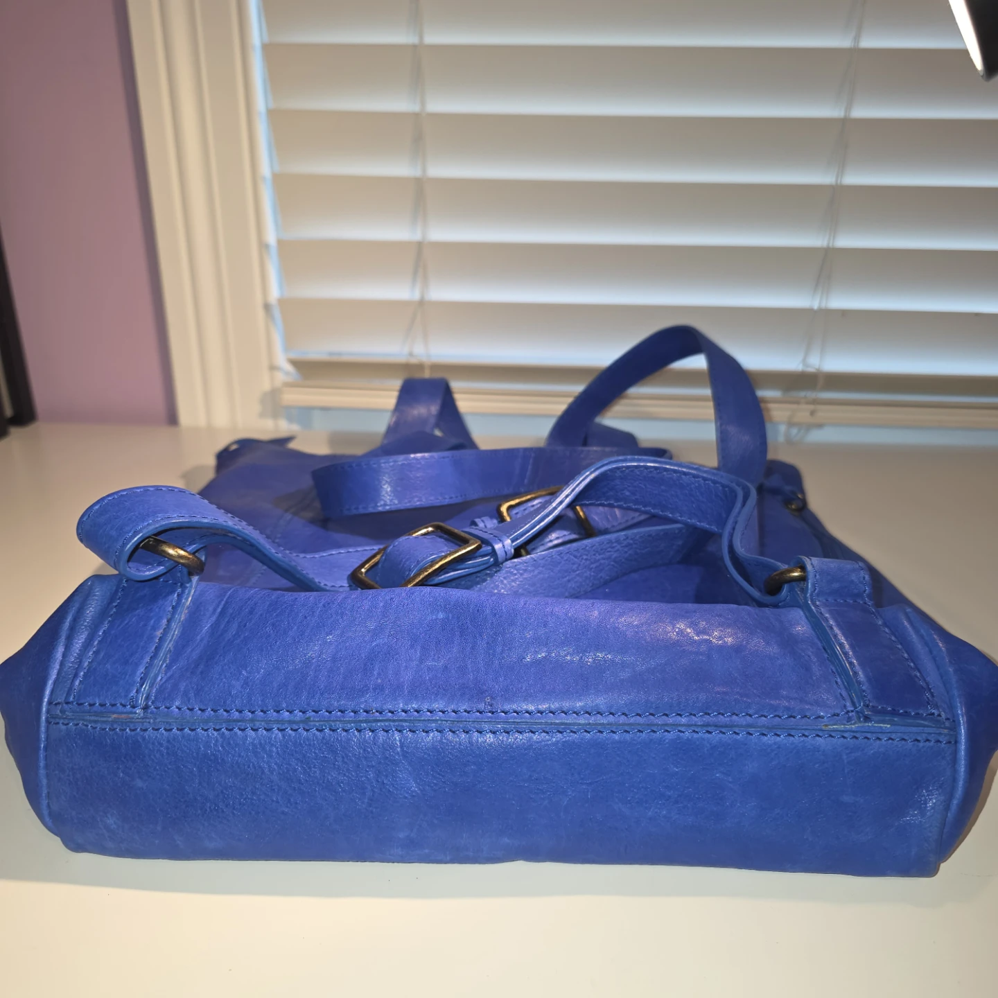 Nino Bossi Blue Genuine Leather  Backpack - photo 3