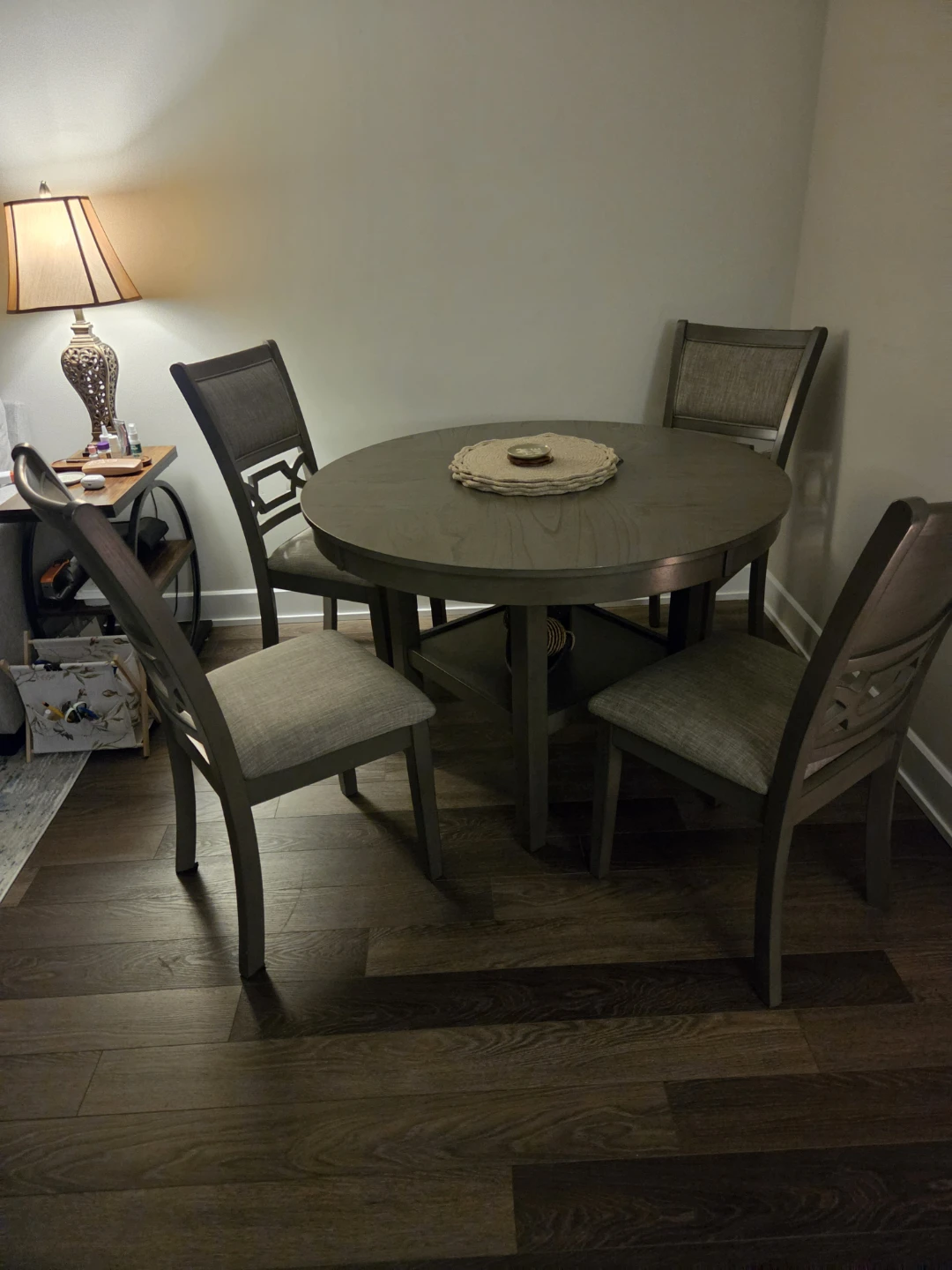 Round Wooden Dining Table Set with 4 Chairs - photo 4