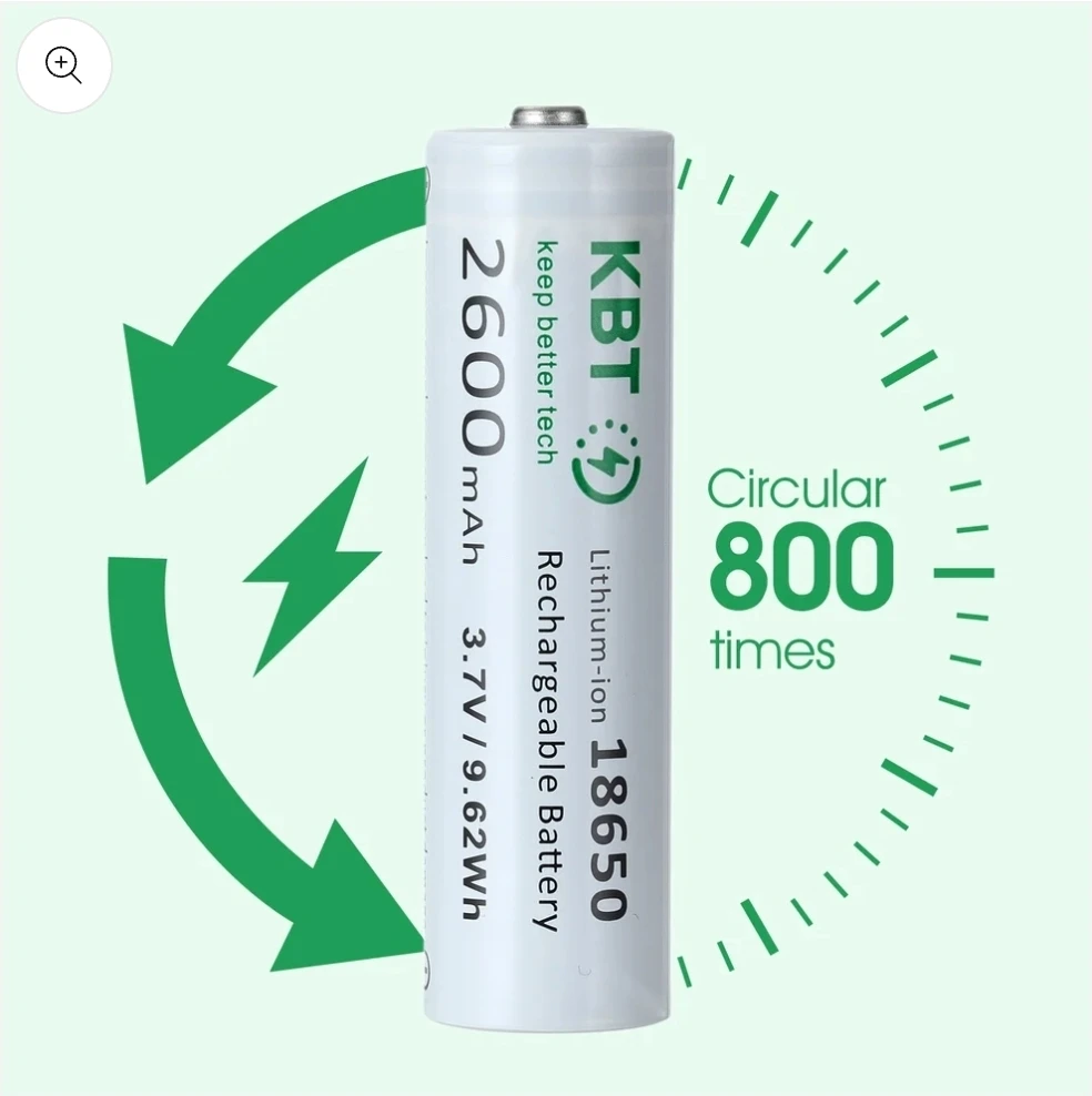 Battery Charger with 2x 2600mAh Button Top Rechargable Batteries - photo 5