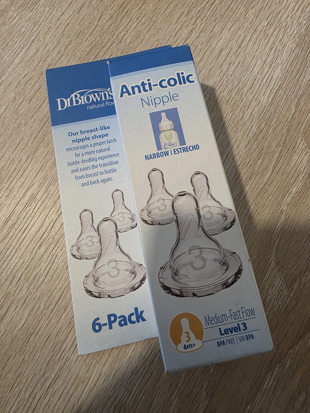 Dr. Brown's Narrow Anti-Colic Nipples 6-Pack