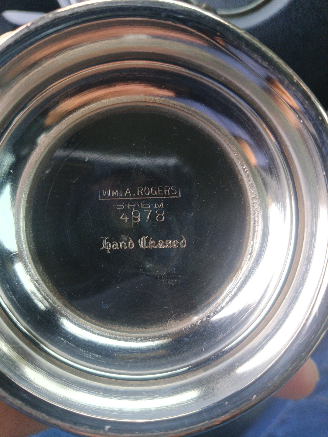 Wm. A. Rogers Hand Chased Sugar Bowl