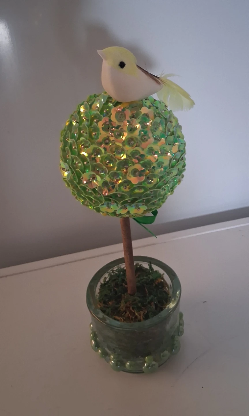Handmade decorative artificial sequin topiary - photo 5