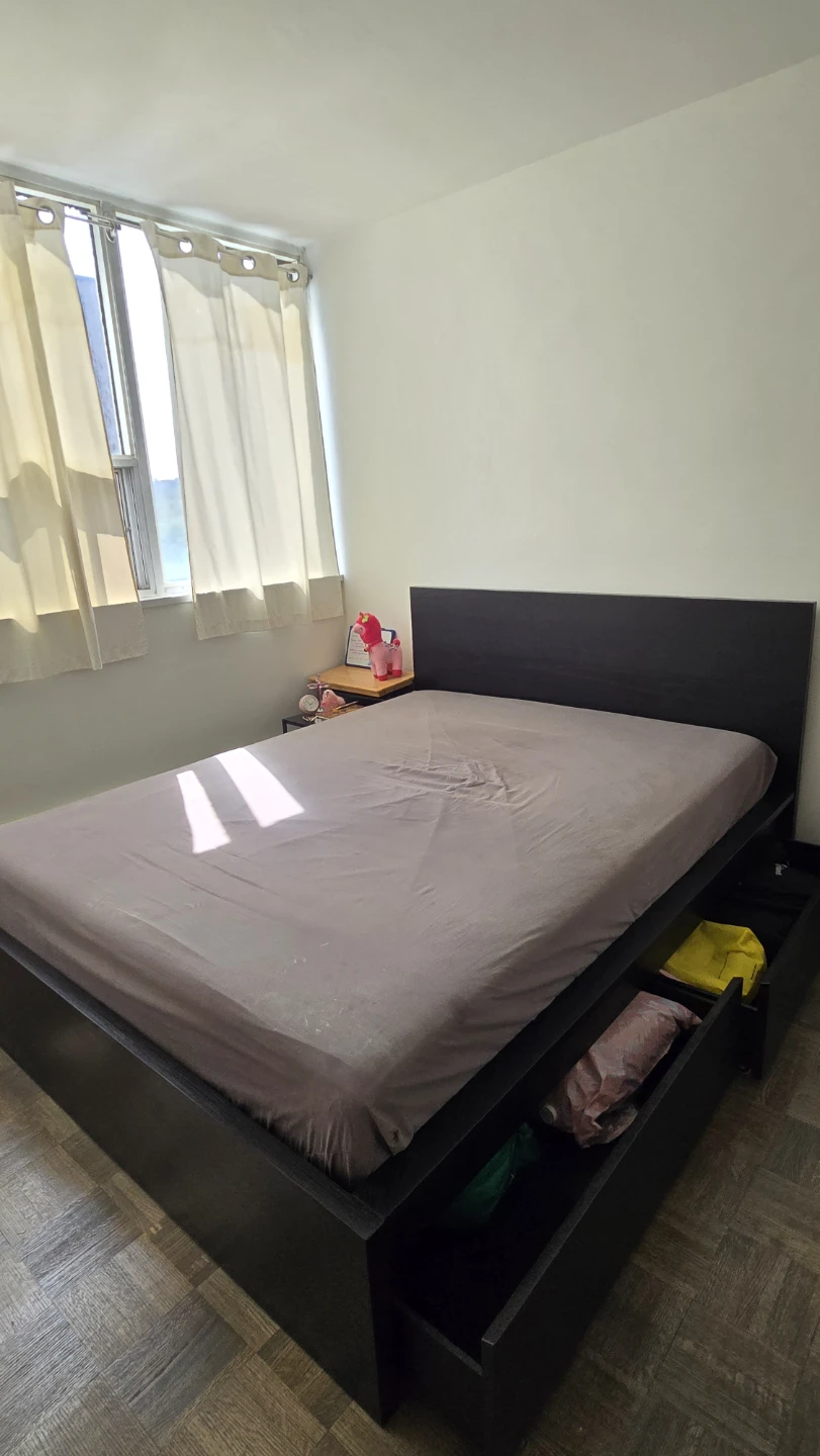 IKEA MALM high bed frame with 2 storage boxes - photo 4