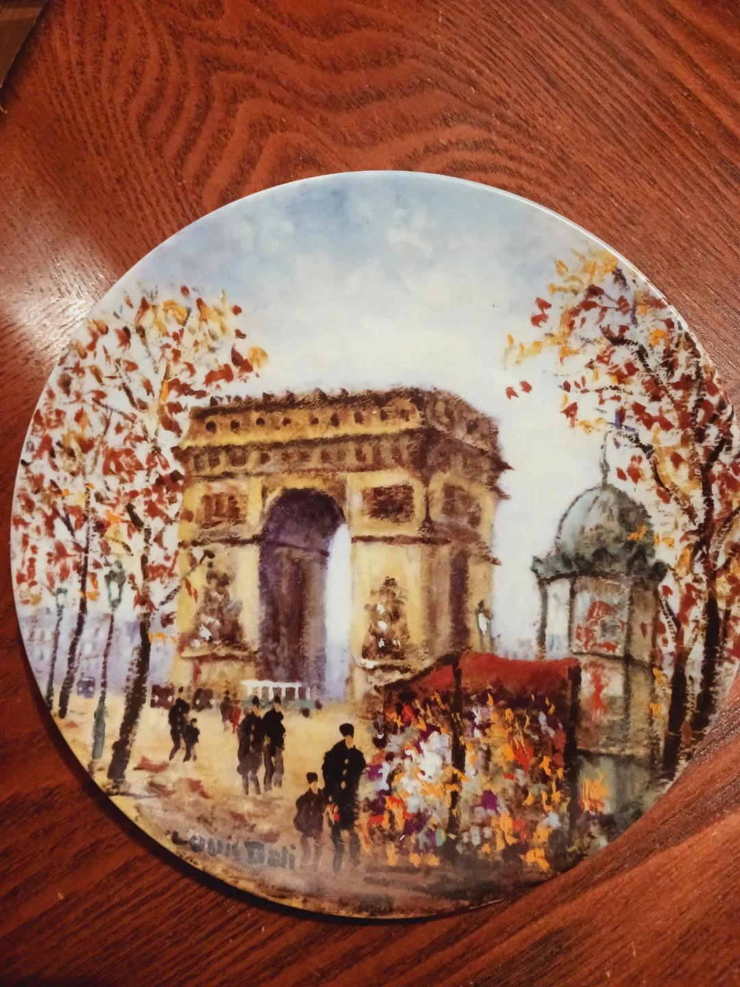 Louis Dali Limoges Porcelain Plate L'Arc de Triomphe