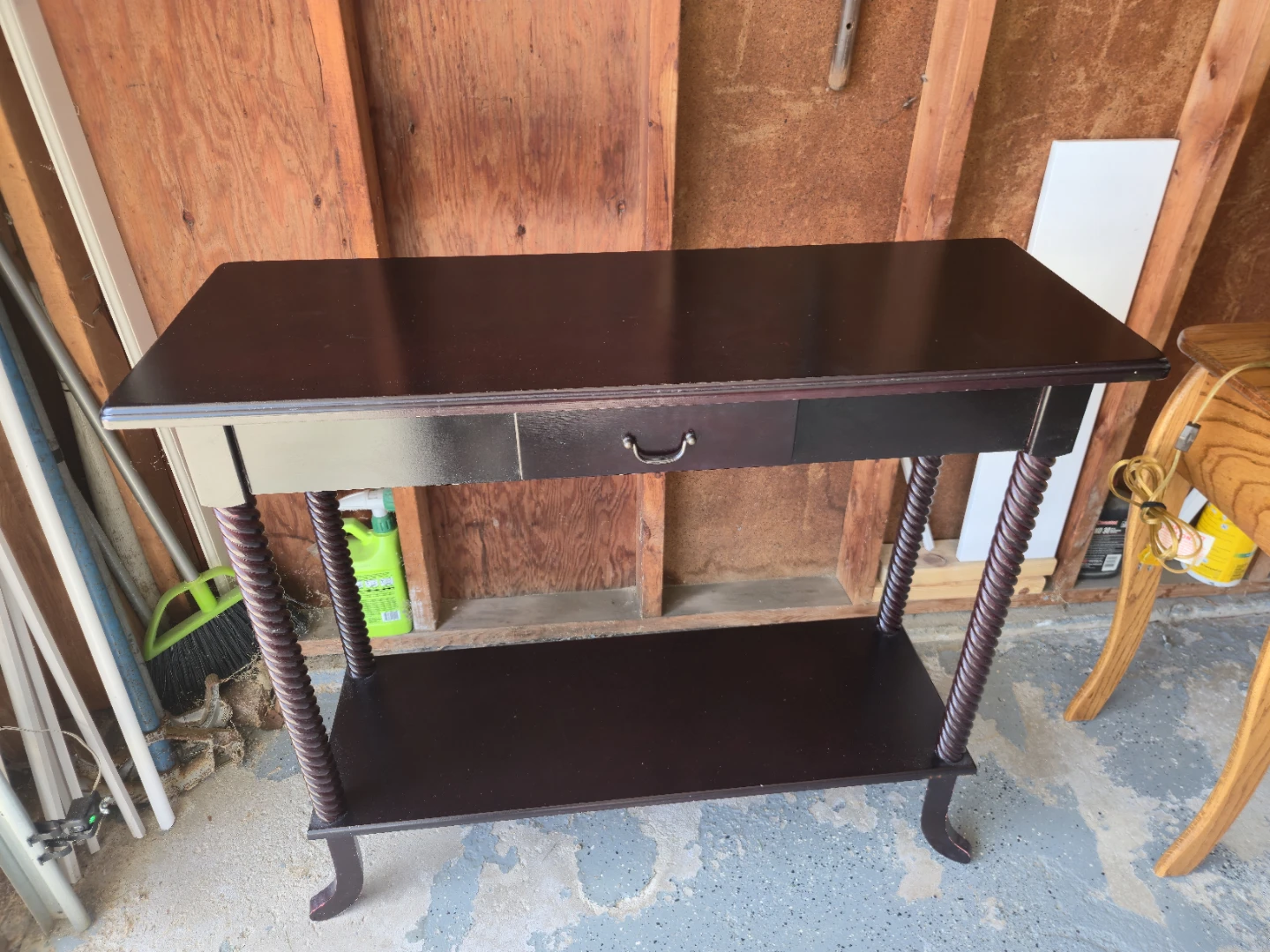 Mahogany Console / Sofa Table with Drawer & Shelf