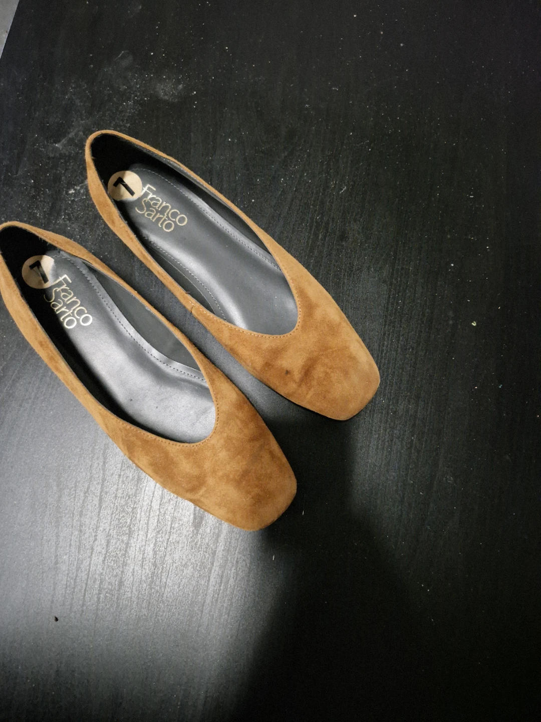Franco Sarto tan suede flats women's - photo 2
