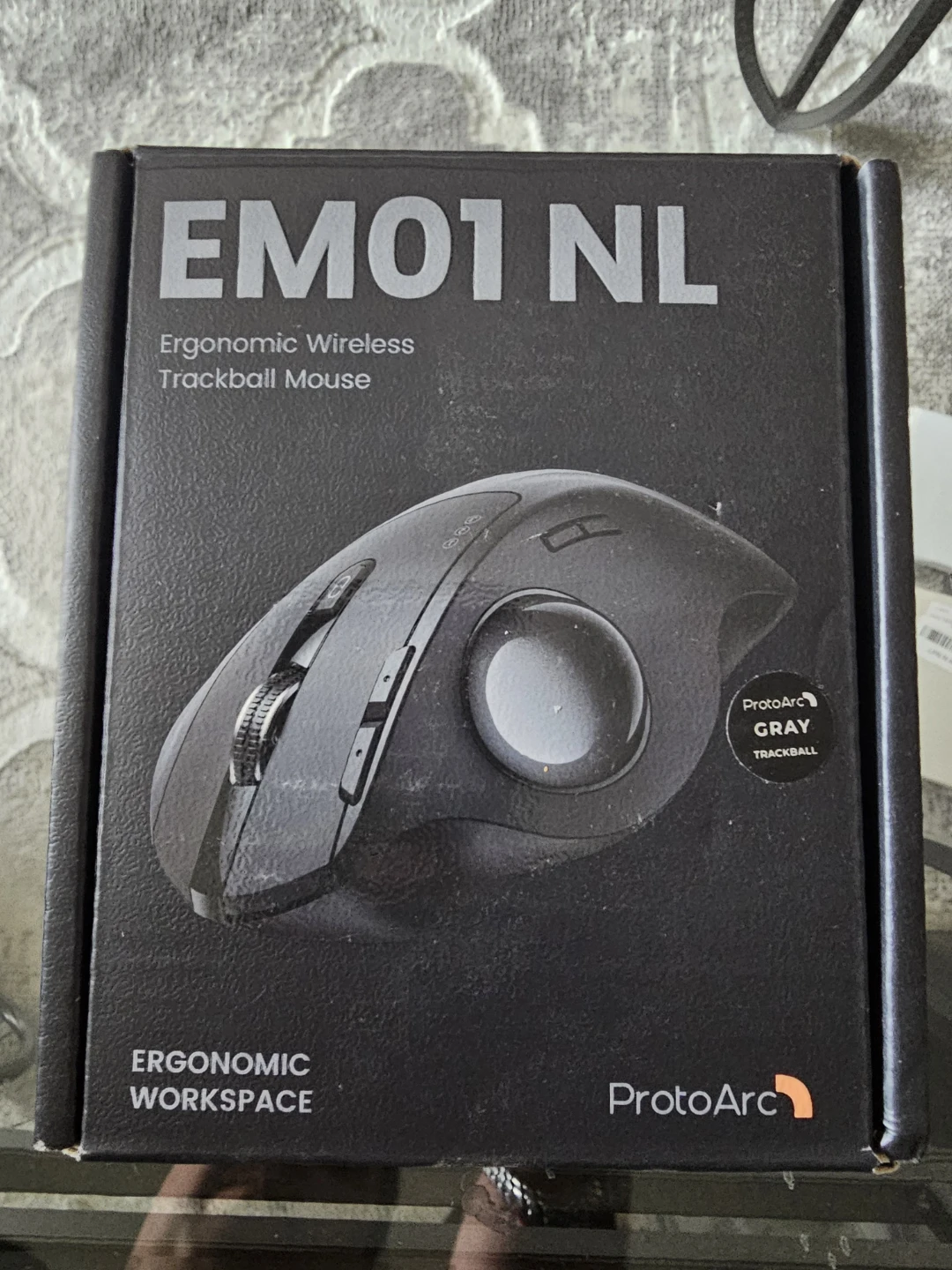 ProtoArc EM01 NL Wireless Ergonomic Trackball Mouse