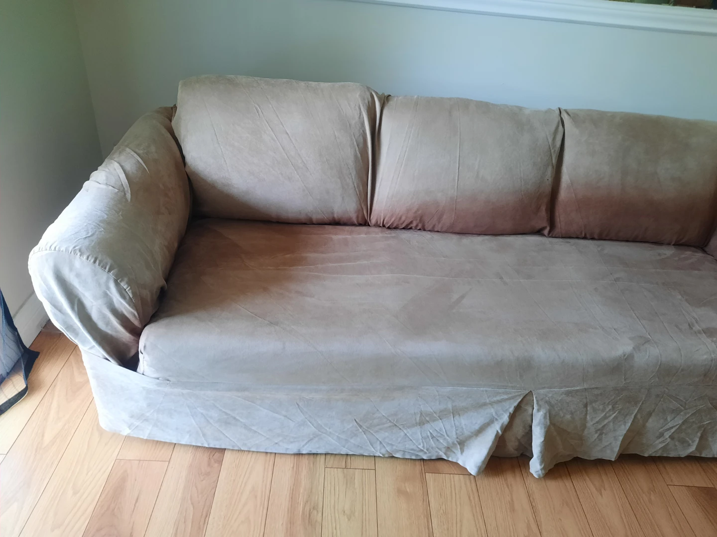 Beige Suede Sofa - photo 5
