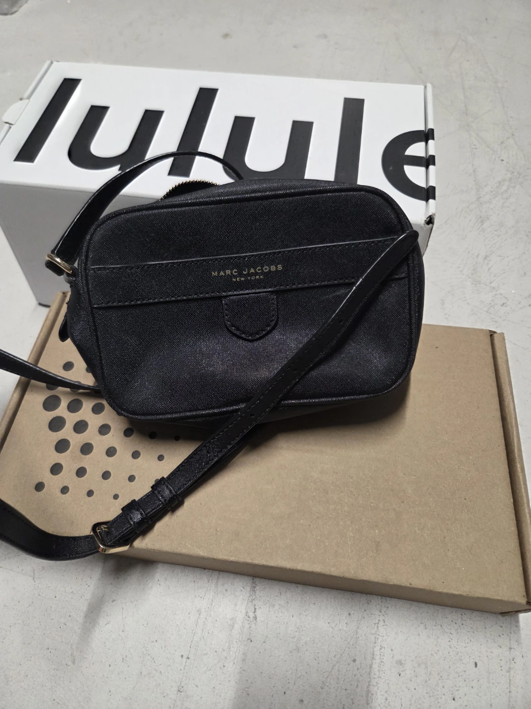 Marc Jacobs Black Leather Camera Bag