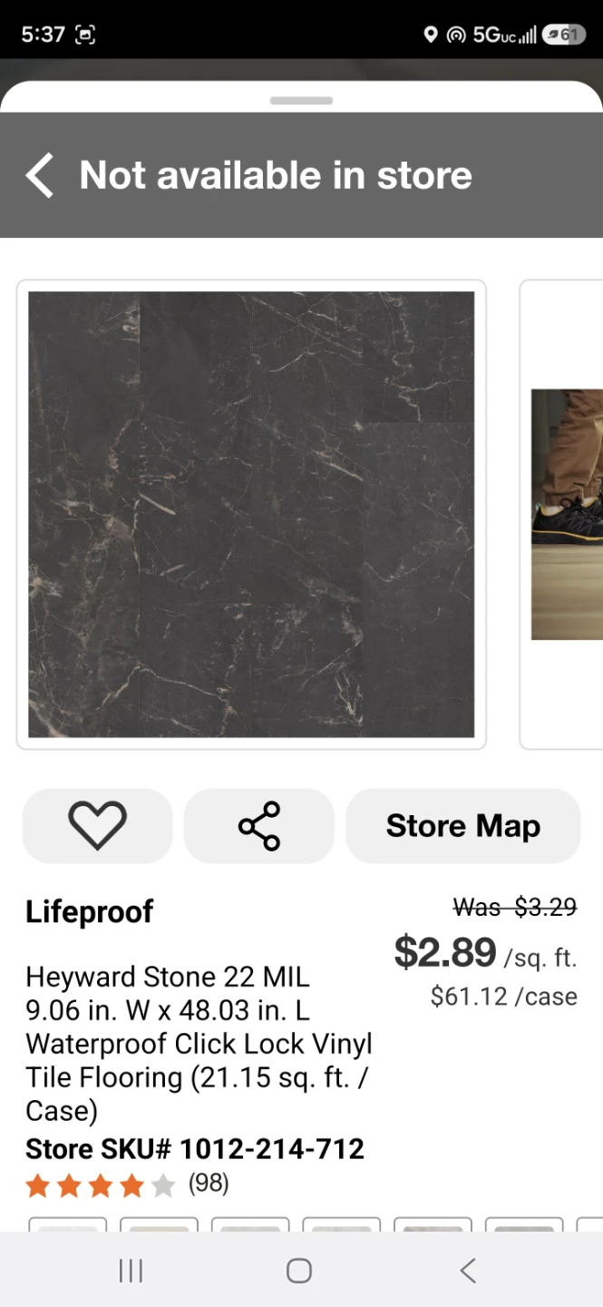 Lifeproof Heyward Stone Vinyl Tile Flooring - photo 3