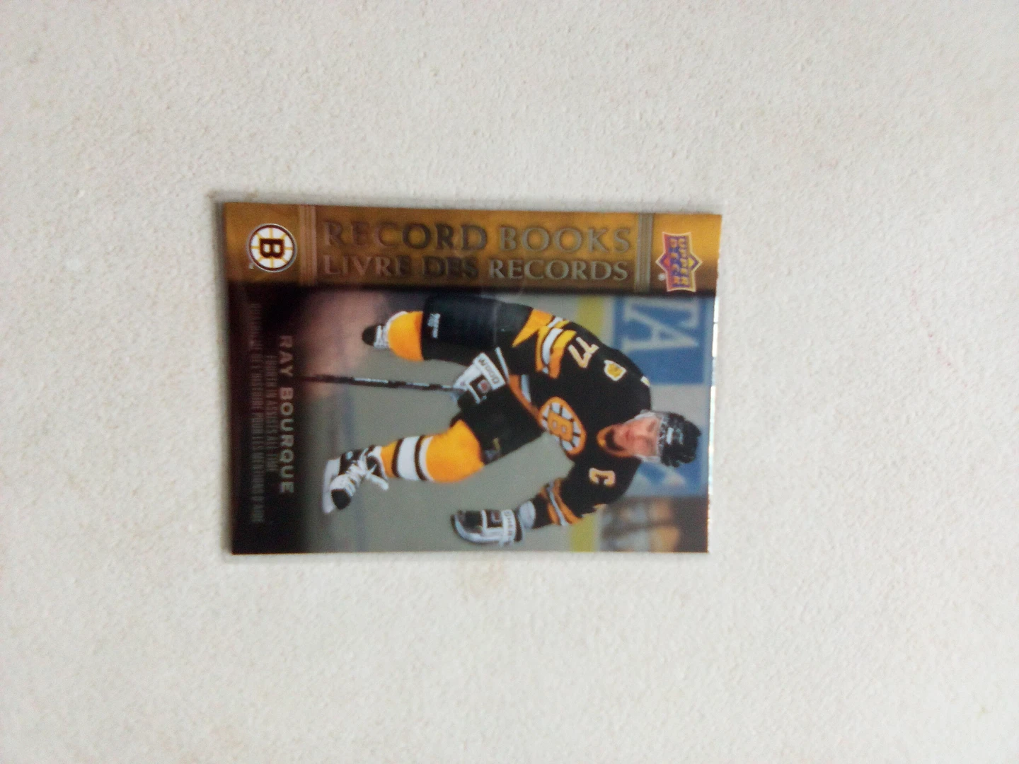 Ray Bourque Record Books Upper Deck Trading Card