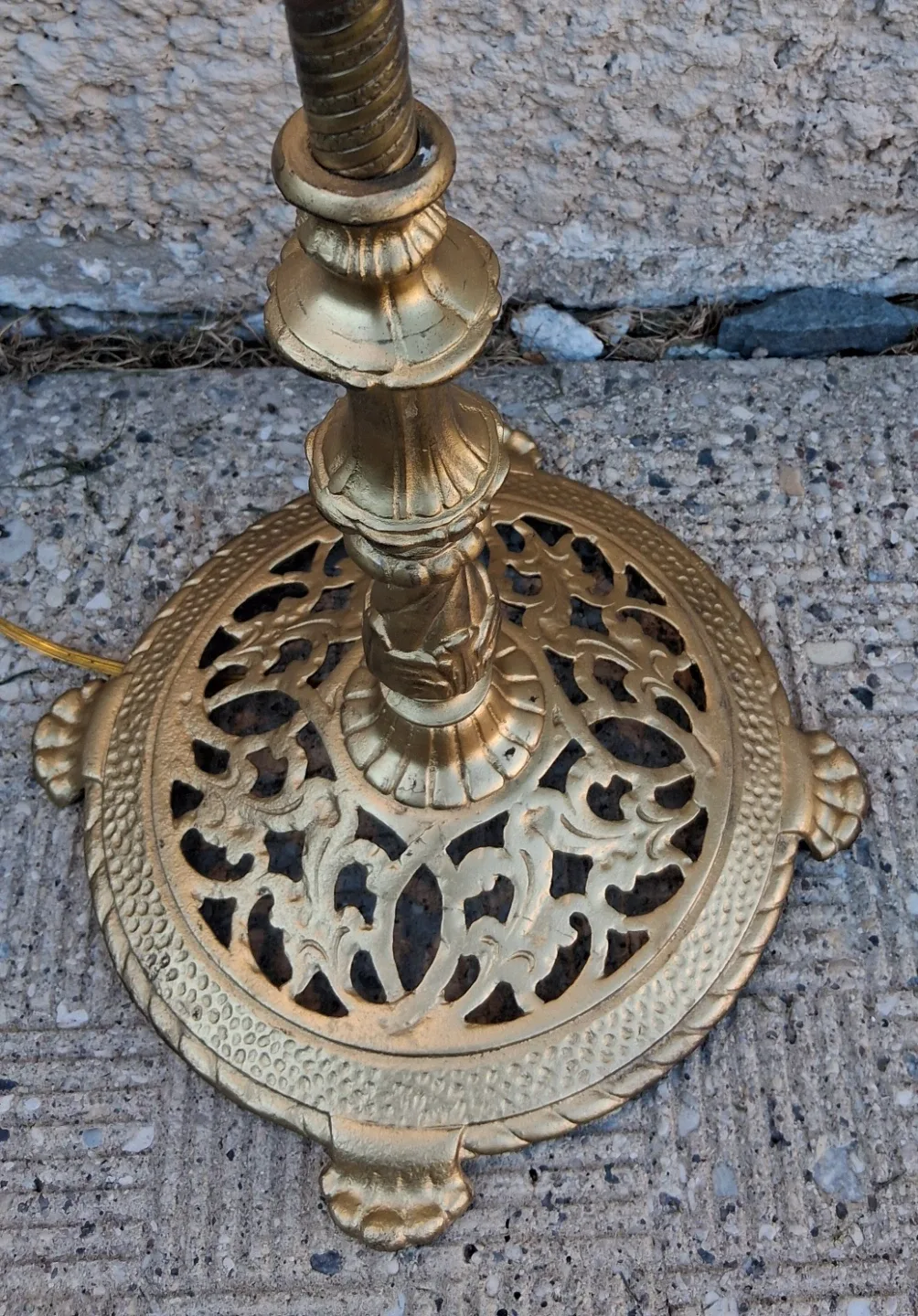 Vintage Brass Floor Lamp