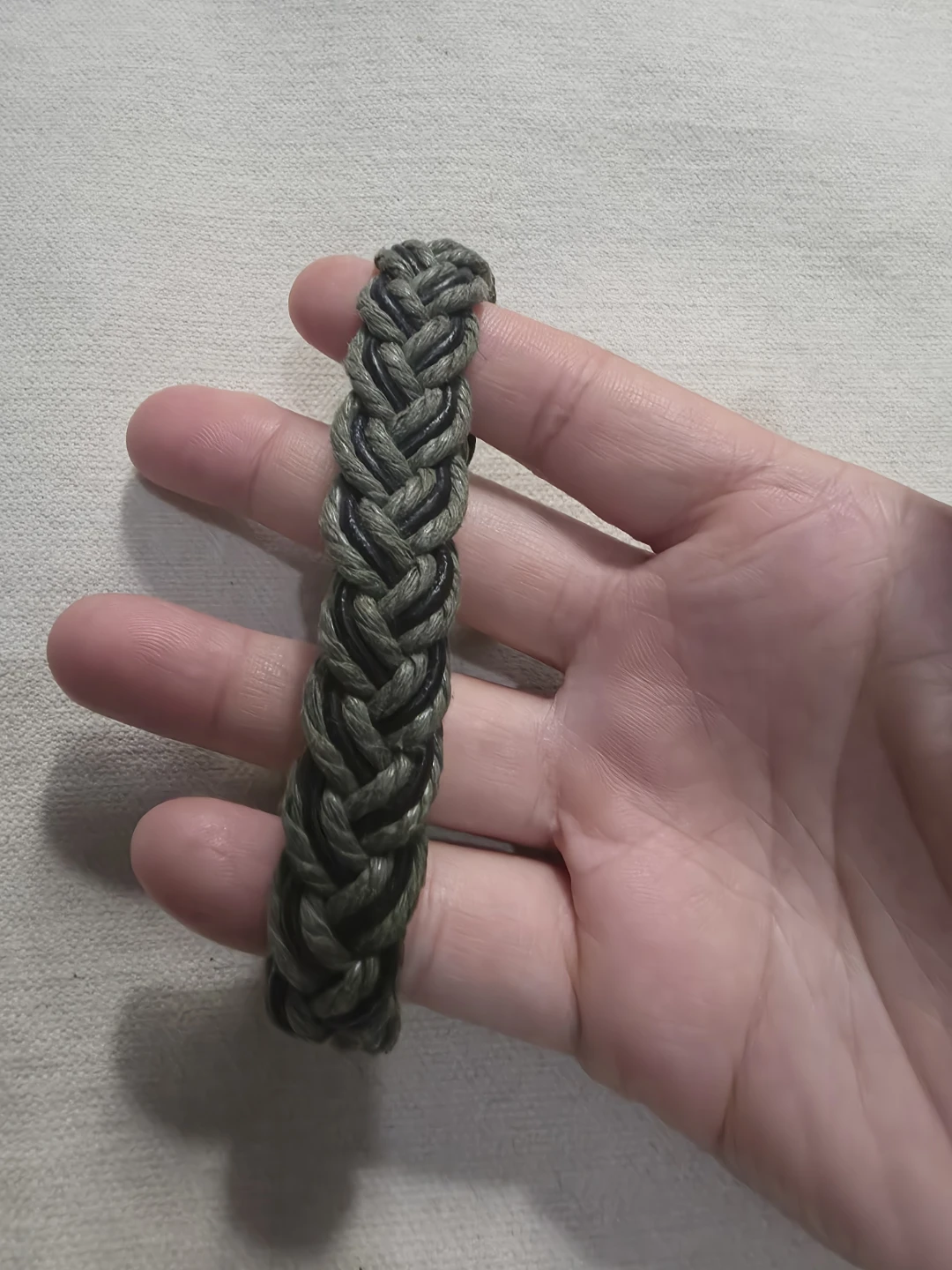Green and Black Braided Cord Bracelet 🏈