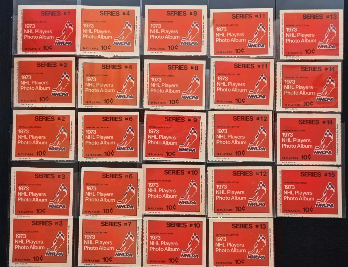 RARE Vintage 1972/73 NHLPA Hockey Panels Lot