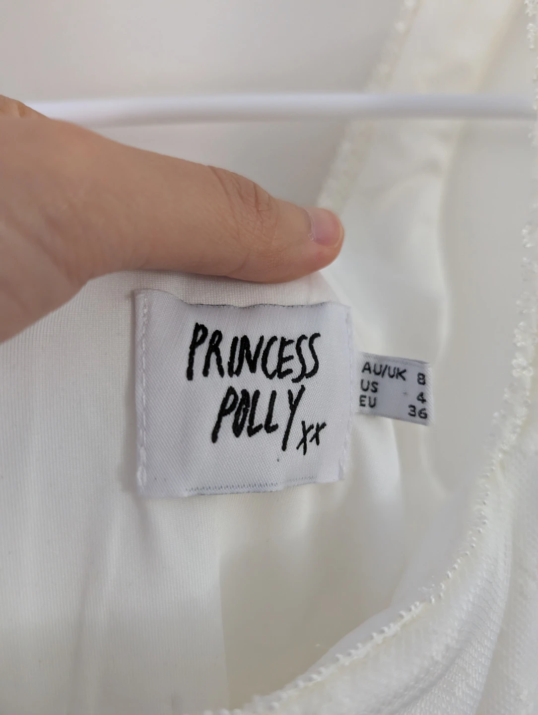 Princess Polly Cute Sexy Lace Trim White Mini Dress - photo 3