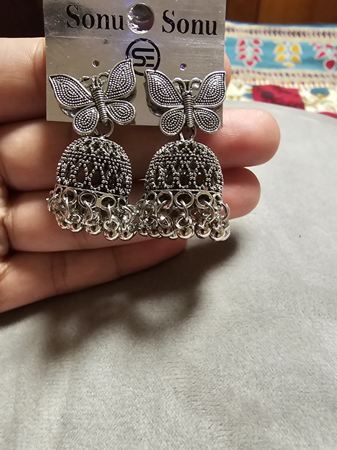 Butterfly Jhumka Earrings