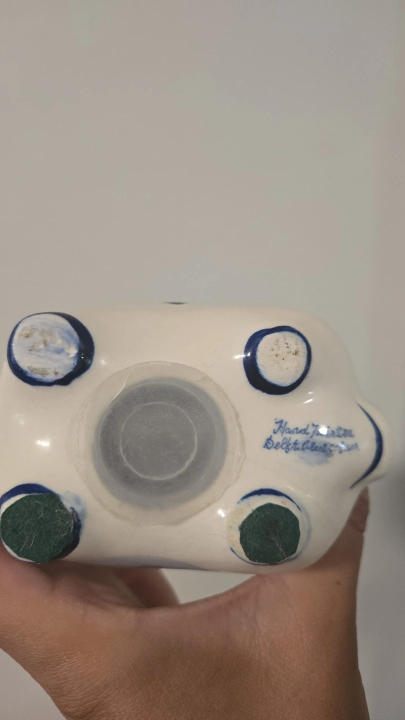 Hand-painted Delft Blue ceramic piggy bank - photo 5
