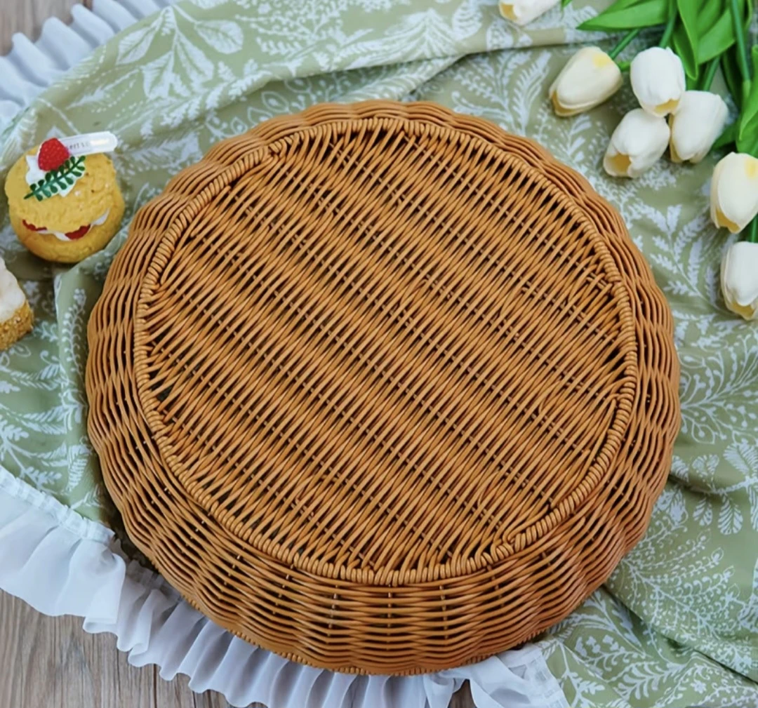 Round Woven Wicker Basket with Clear Lid 🏈 - photo 5